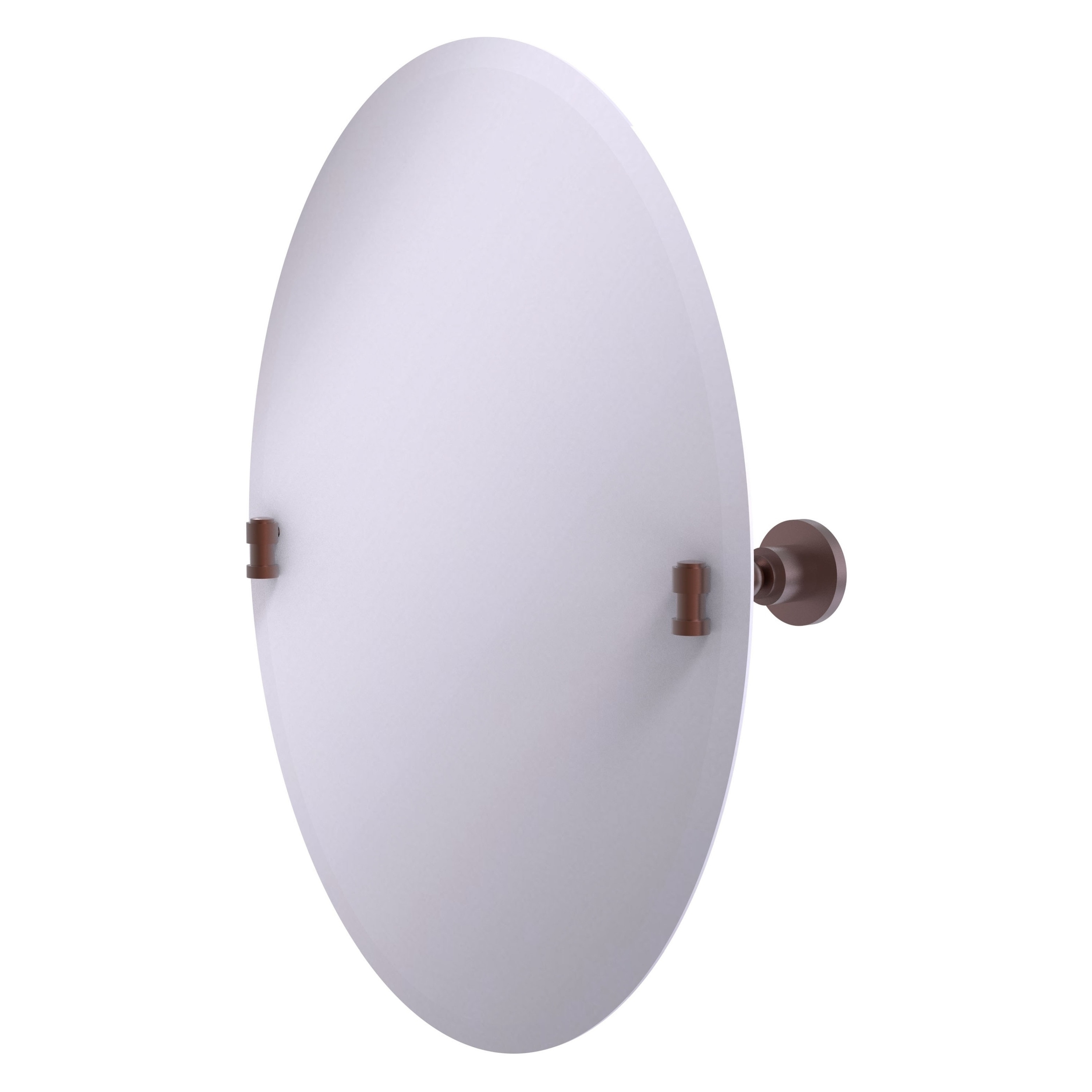 Allied Brass WS-91-CA Washington Square 21-Inches x 28-Inches Beveled Frameless Oval Tilting Bathroom Vanity Mirror ( Antique Copper )