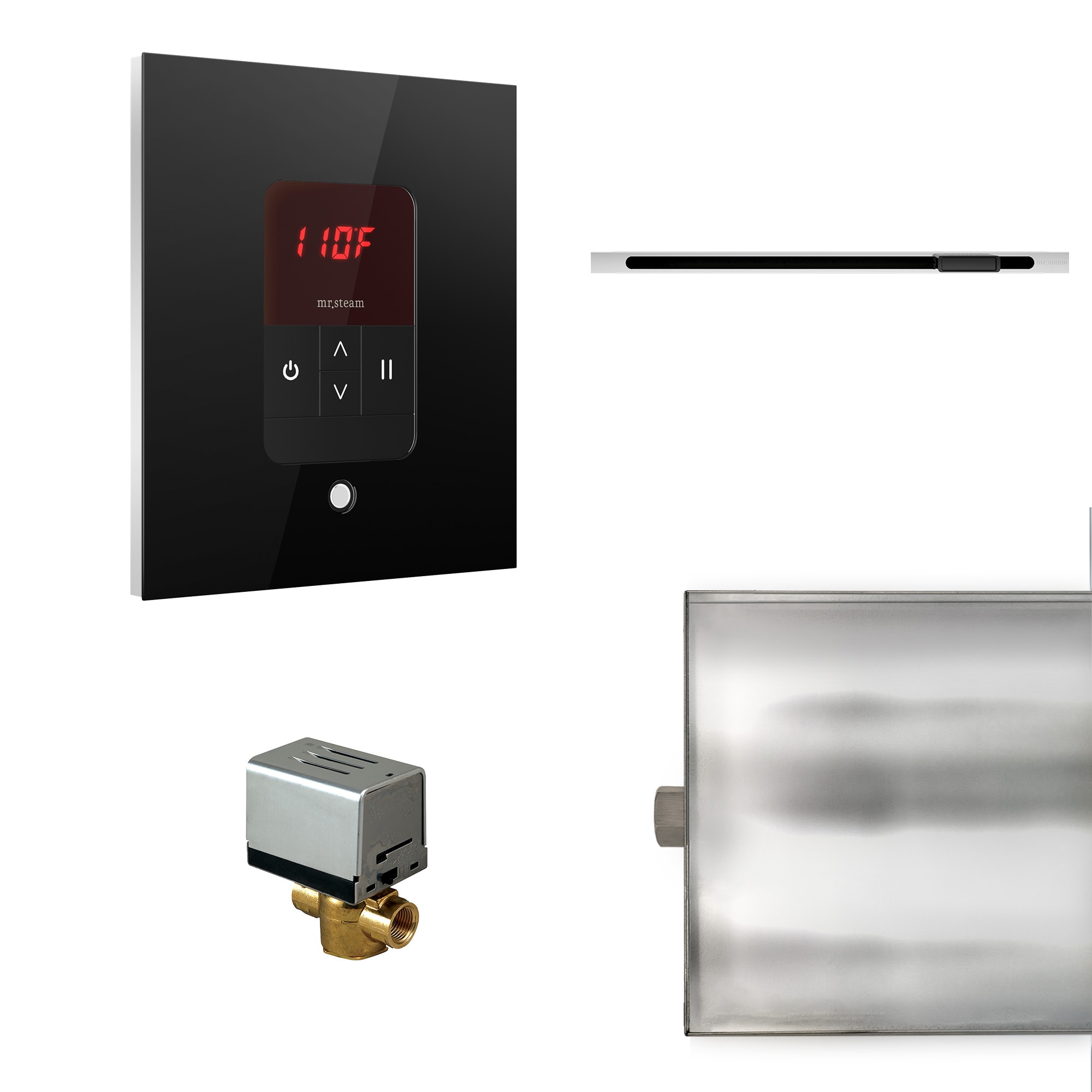 Mr. Steam BBUTLERLSBK 120-Watt Glass Black Steam generator control kit