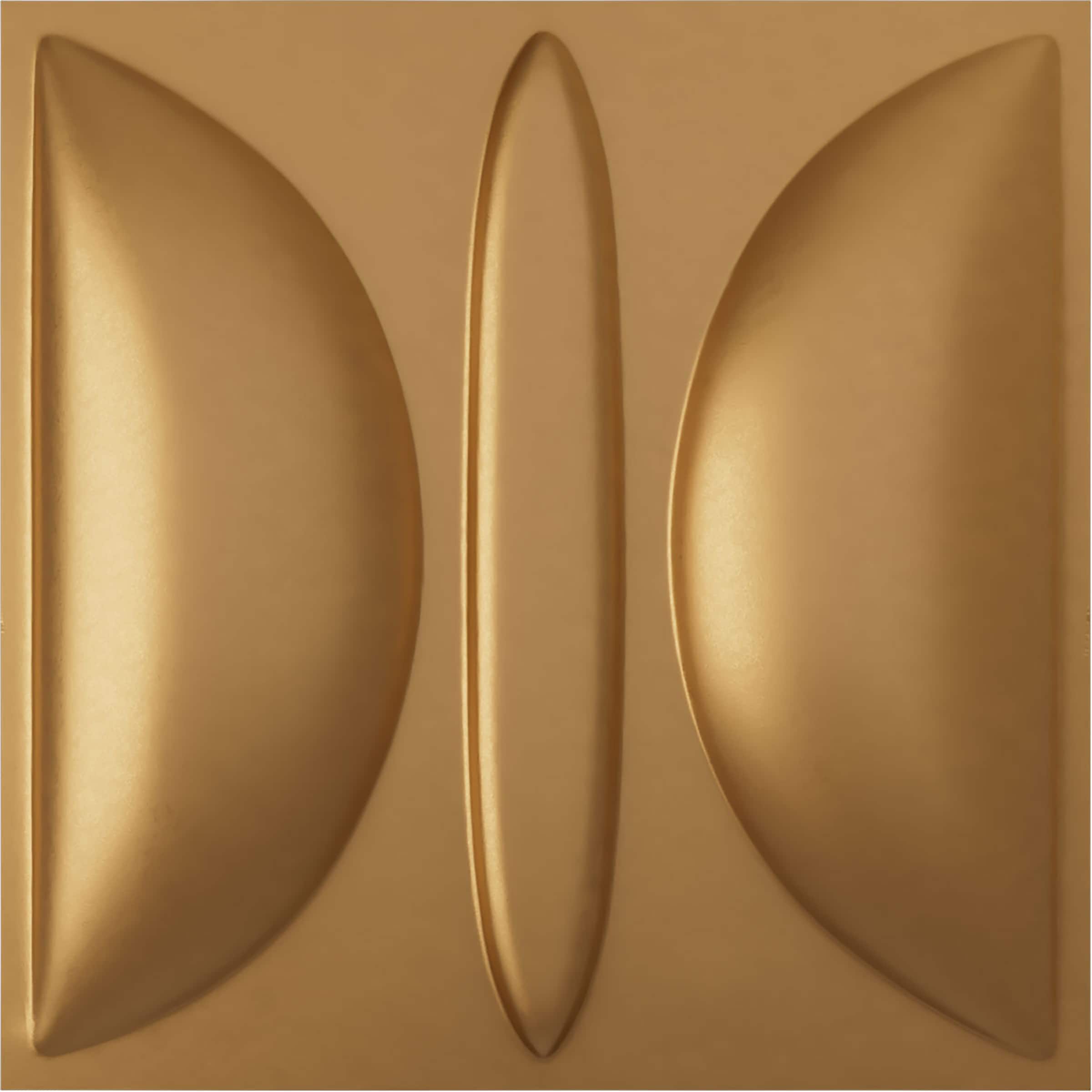 Ekena Millwork WP20X20SABGL-CASE-12 19-5/8-in x 19-5/8-in Embossed Paintable/Stainable Gold PVC Wall Panel ( 12 -Pack, Covers 32.04-sq ft )