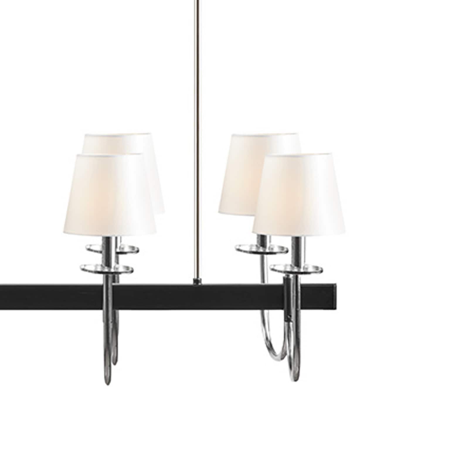 Fairmount Nickel 8-Light Chandelier with Drum Shades