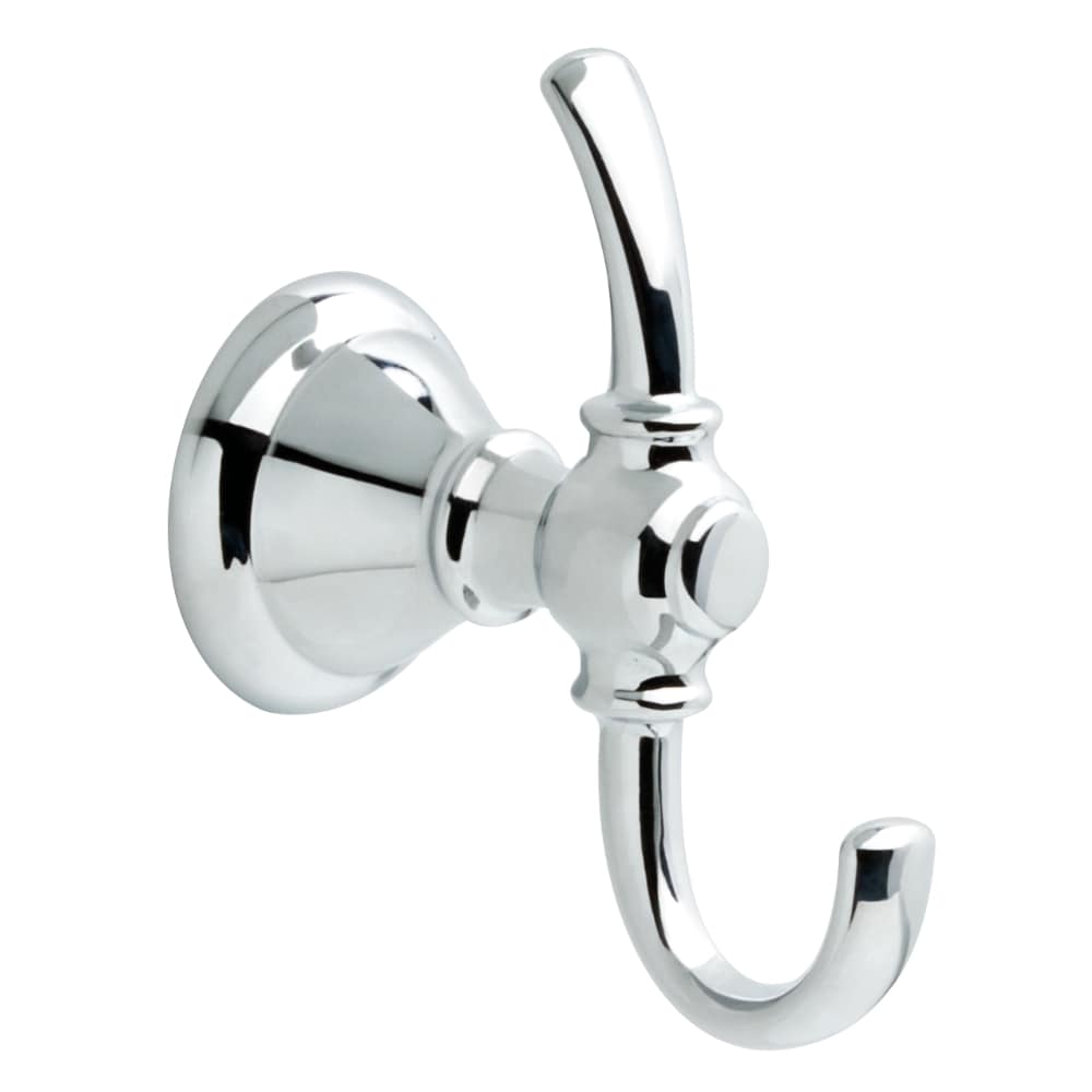 Delta Windemere II Polished Chrome 2-Hook Wall Mount Towel Hook at ...