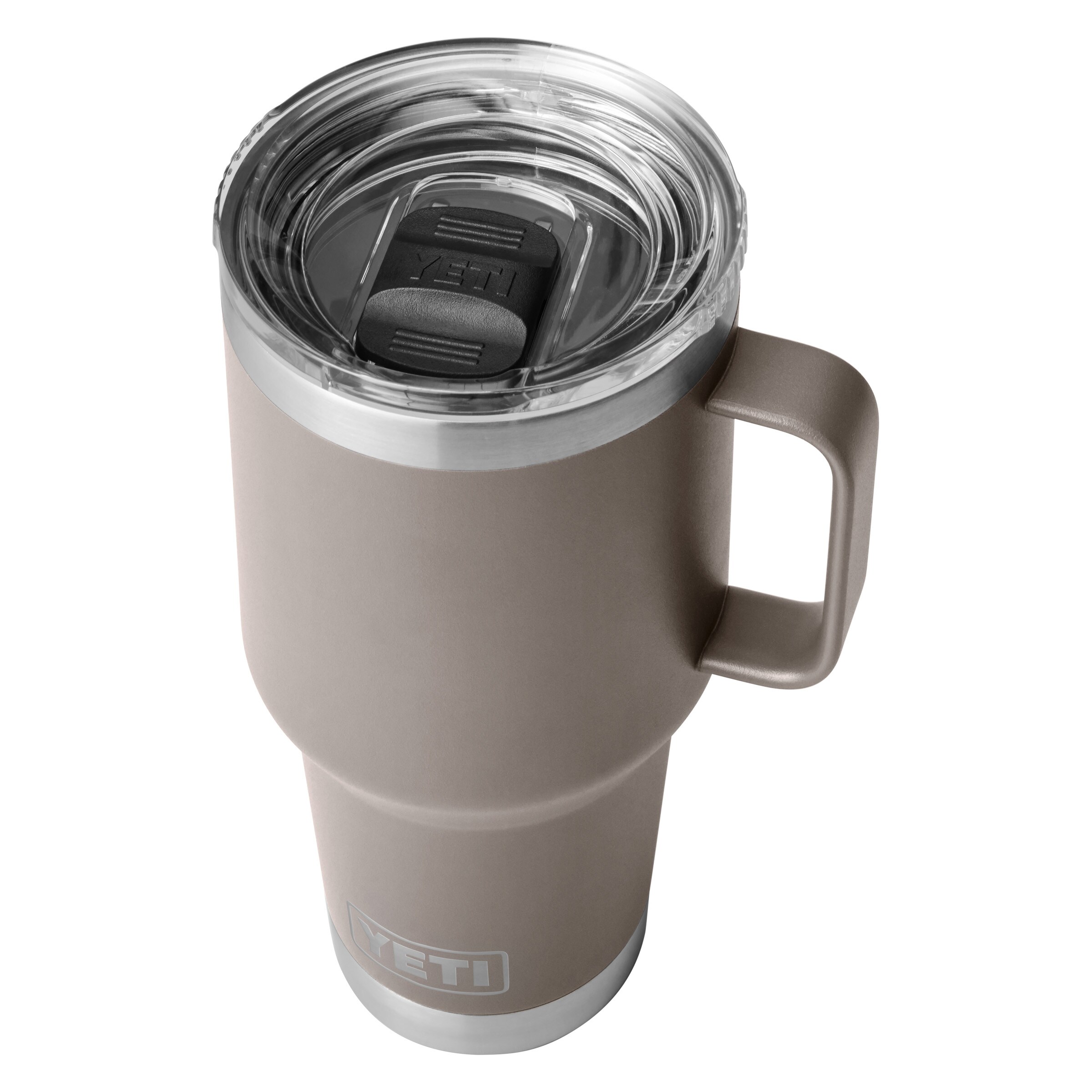 REAL YETI 30 Oz. Travel Mug With Stronghold Lid Laser Engraved White  Stainless Steel Yeti Rambler Vacuum Insulated YETI 