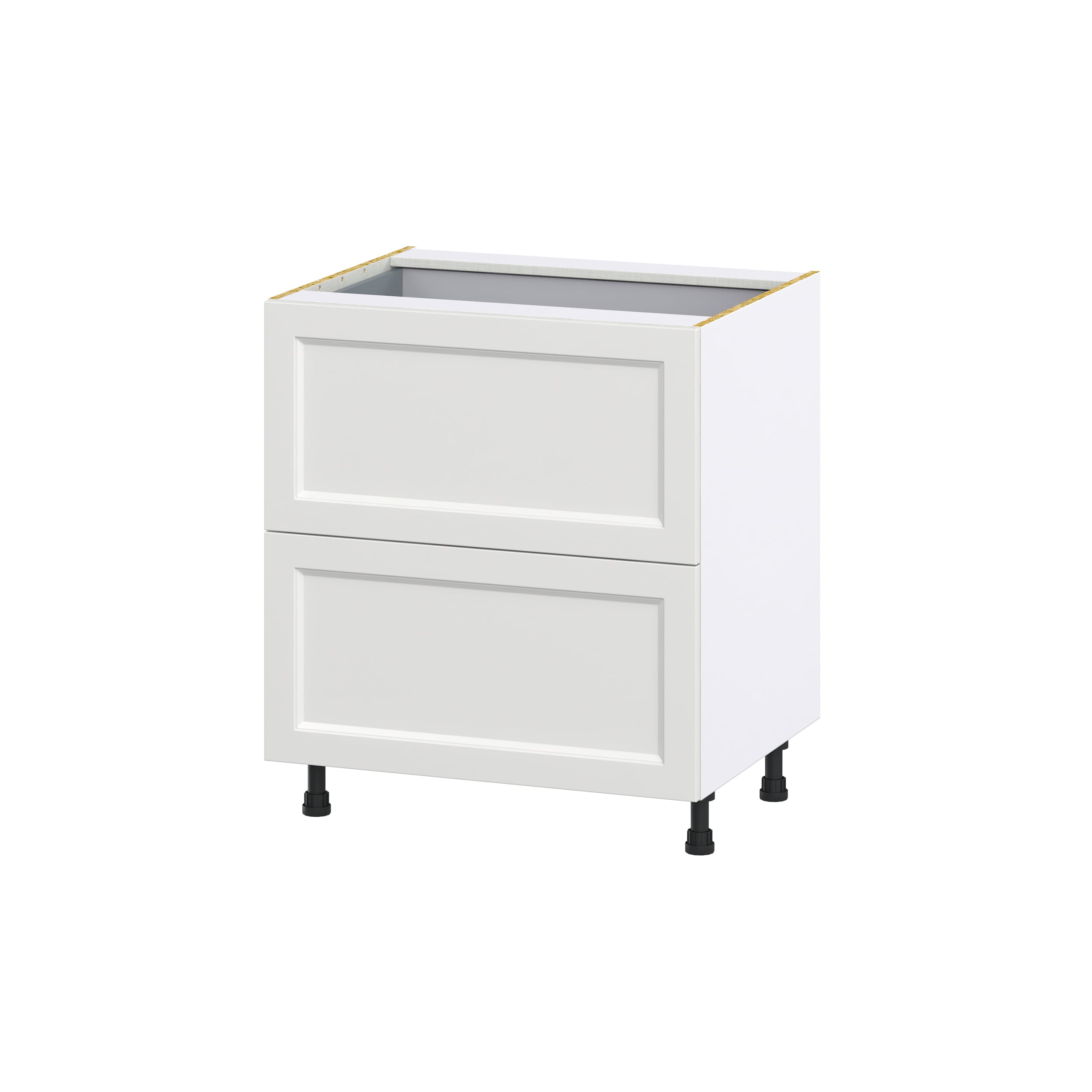 Hugo&Borg DSB2D30I1-RI Riviera 30-in W x 34.5-in H x 24-in D Bright White 2 -Drawers Drawer Base Fully assembled Cabinet Shaker)