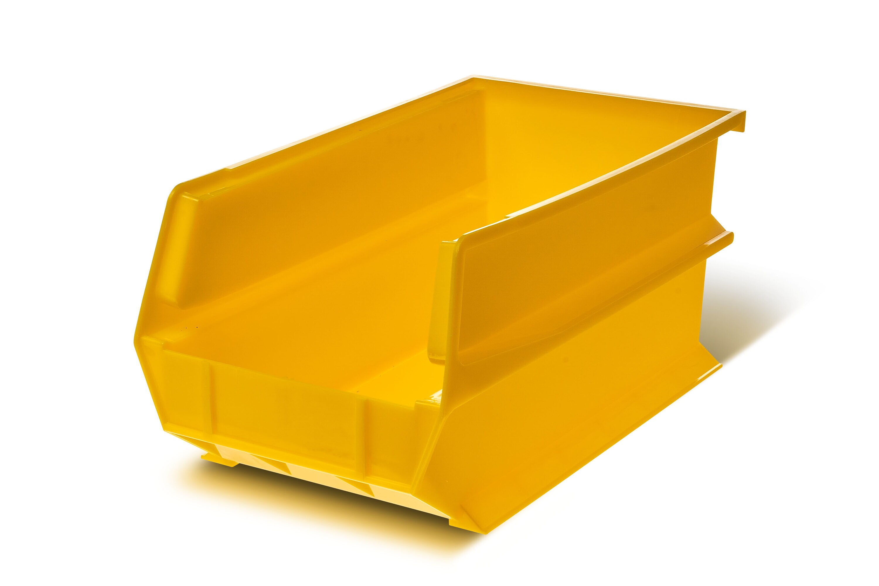 Triton Products 3-240Y 6-Pack (8.25-in W x 7-in H x 14.75-in D) Yellow Plastic Stackable Bin