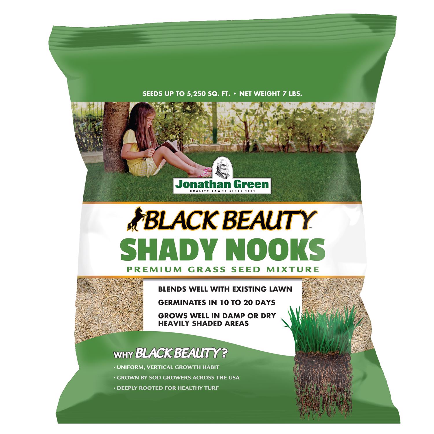 Jonathan Green - Black Beauty Shady Nooks Mixed Full Shade Grass Seed 7 lb