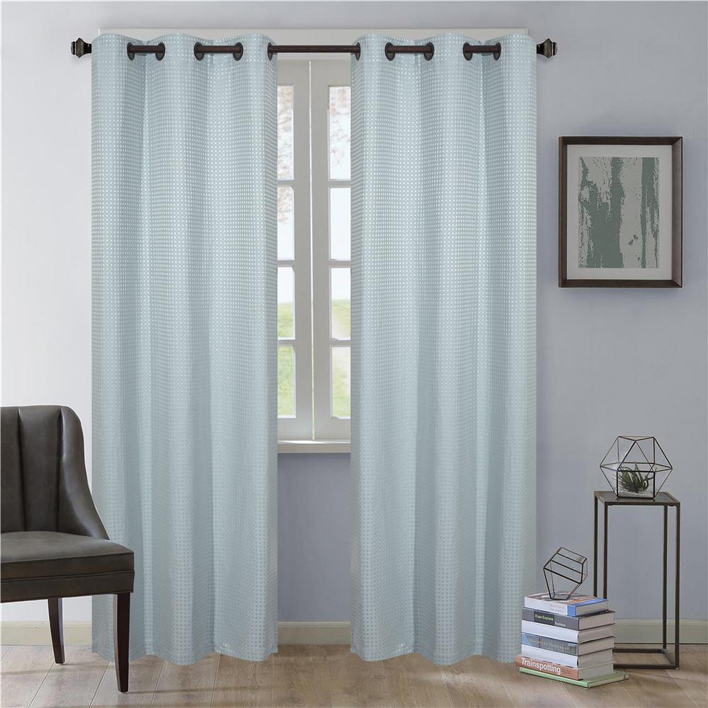 allen + roth DEAN-P-MIN84 84-in Mineral Light Filtering Grommet Curtain Panel Pair