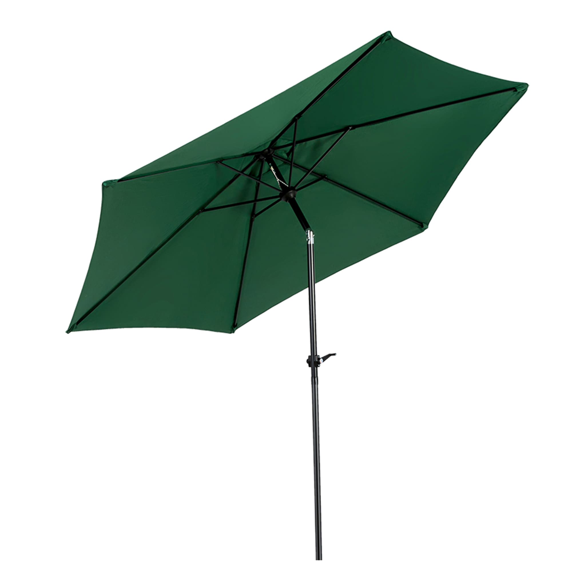 SINOFURN SYA810075RD 9-ft Steel Green Push-button Tilt Market Patio Umbrella