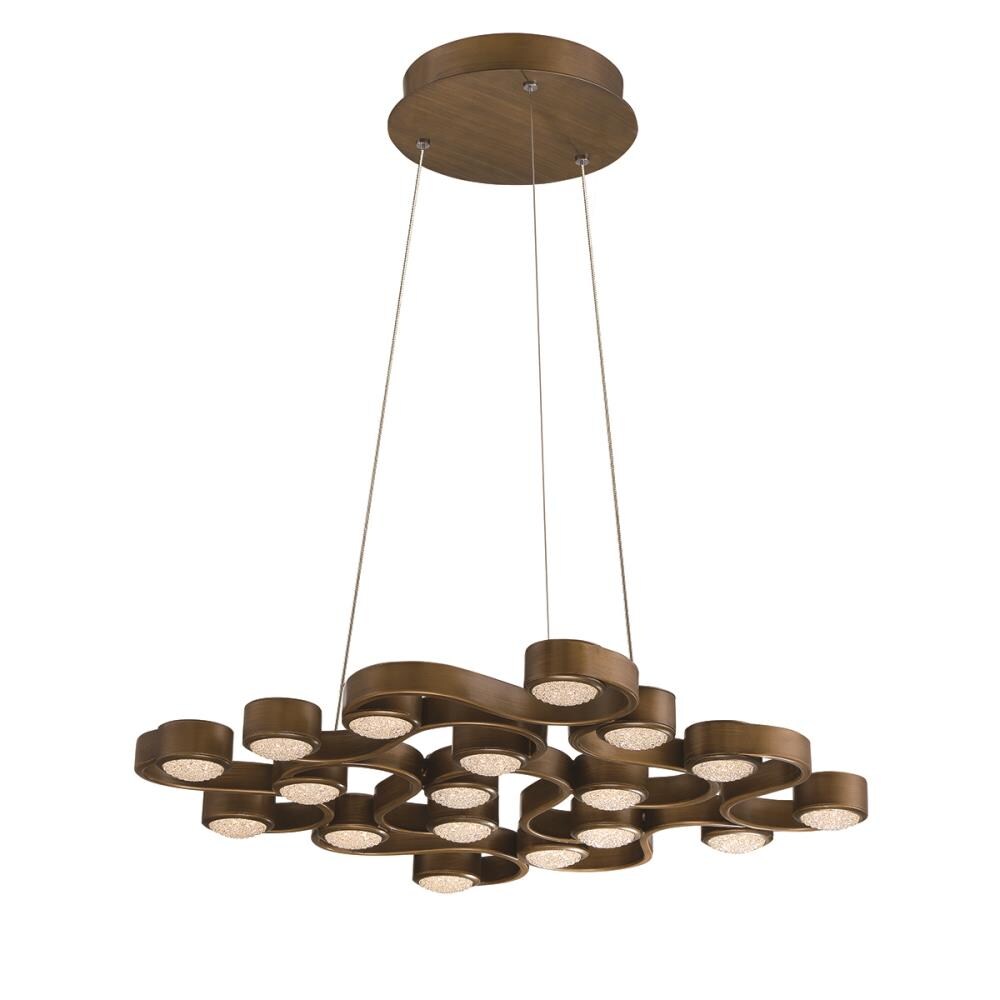 Eurofase 30067-011 Pallazo 18 -Light Bronze Modern/contemporary Integrated LED For Use in Dining Rooms, Foyers, Kitchens, Living Rooms Chandelier