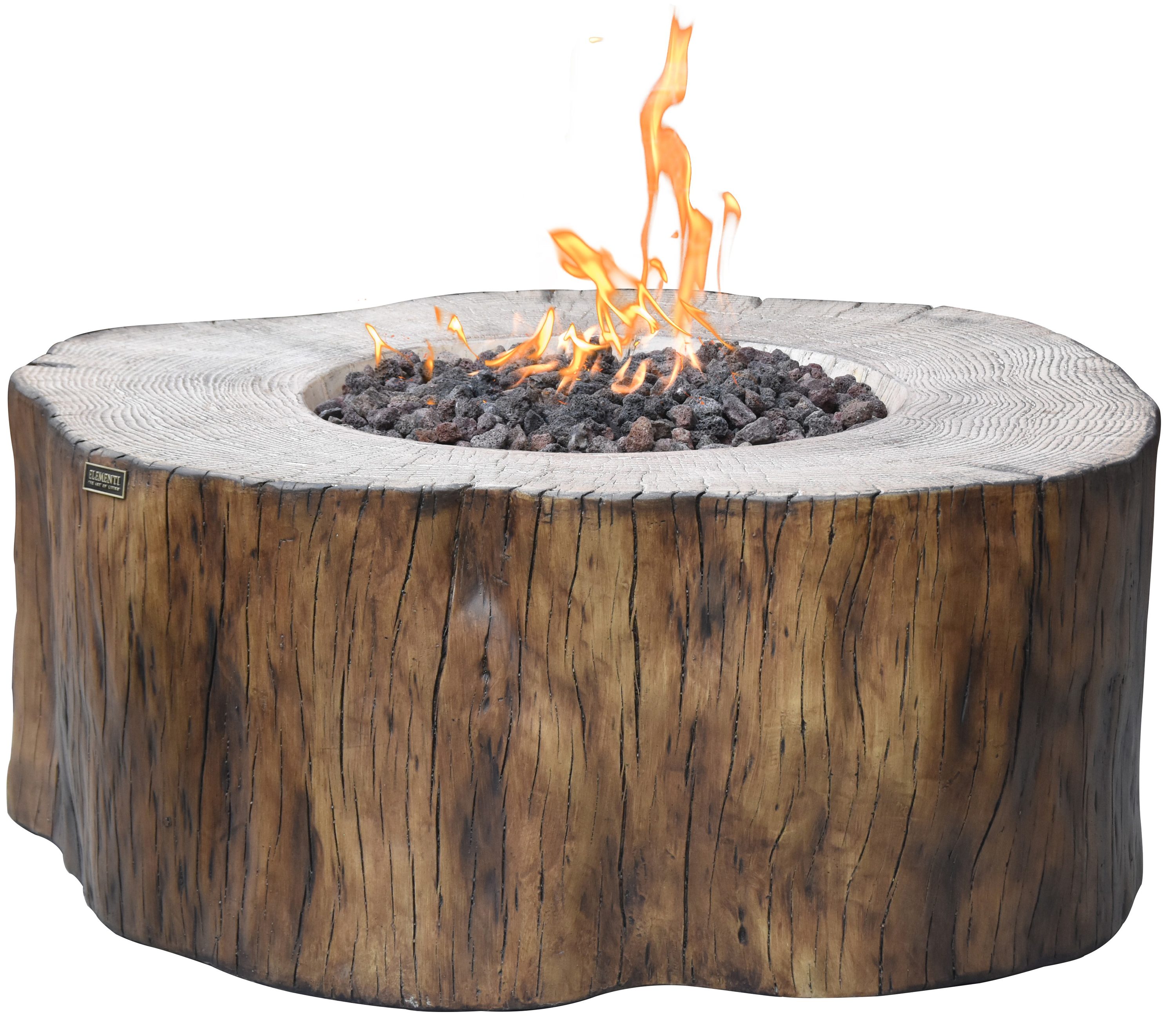 Elementi Manchester 39 In W 45000 Btu Red Wood Concrete Propane Gas Fire Pit In The Gas Fire Pits Department At Lowes Com