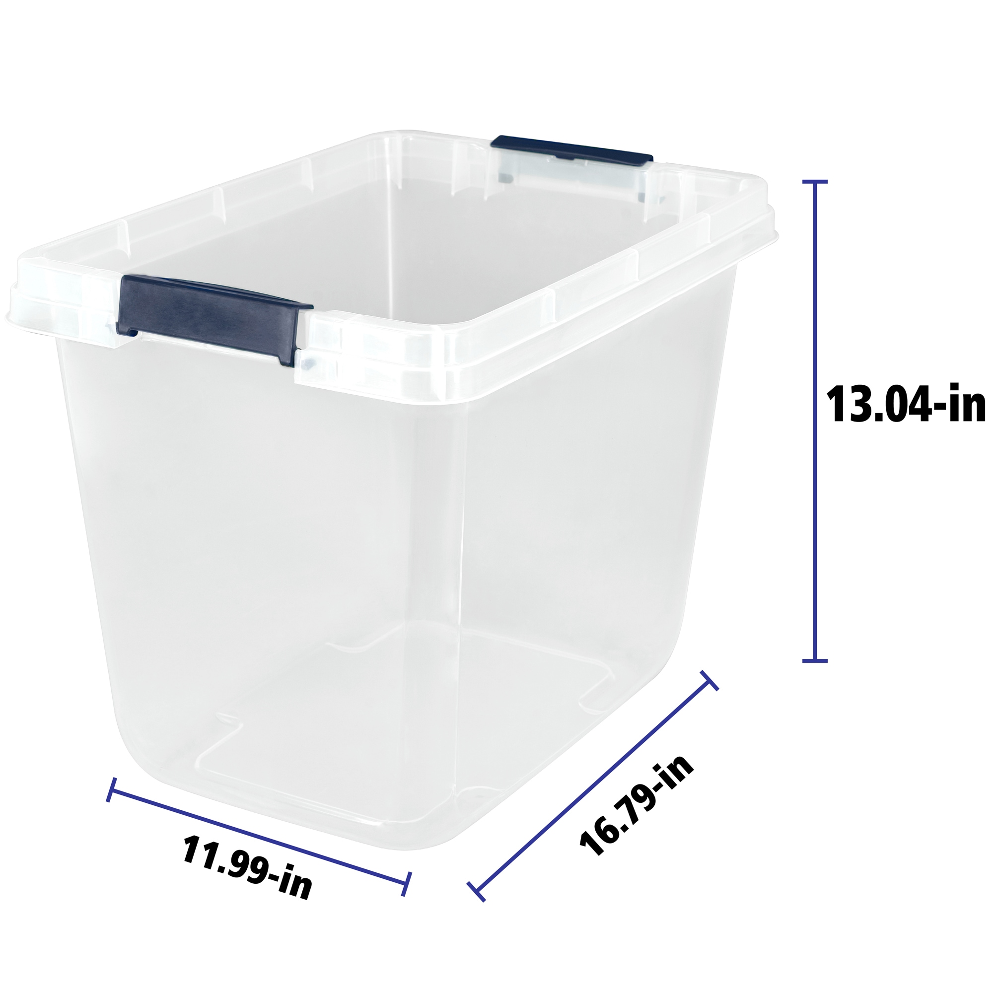 Project Source Medium 7.25-Gallons (29-Quart) Clear, White Tote