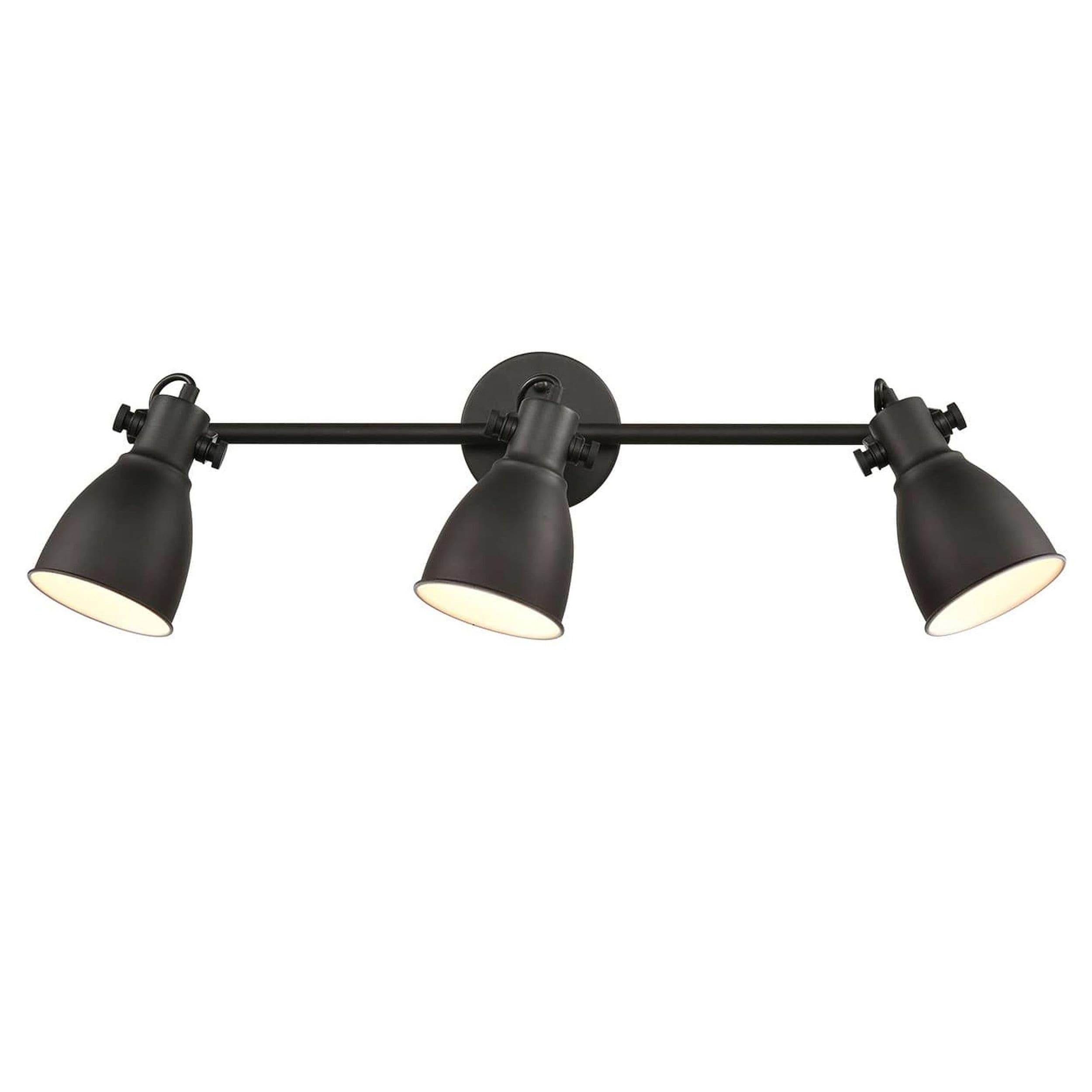 Claxy YO-T3056-3BU-BK Rustic/Industrial 1 -Light 24.6-in Matte Black Semi Flush Mount Light