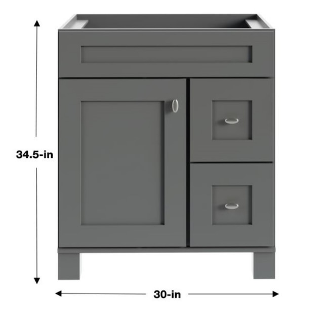 Diamond FreshFit Palencia 30-in Moonstone Bathroom Vanity Cabinet Diamond FreshFit Palencia 30-in Moonstone Bathroom Vanity Cabinet