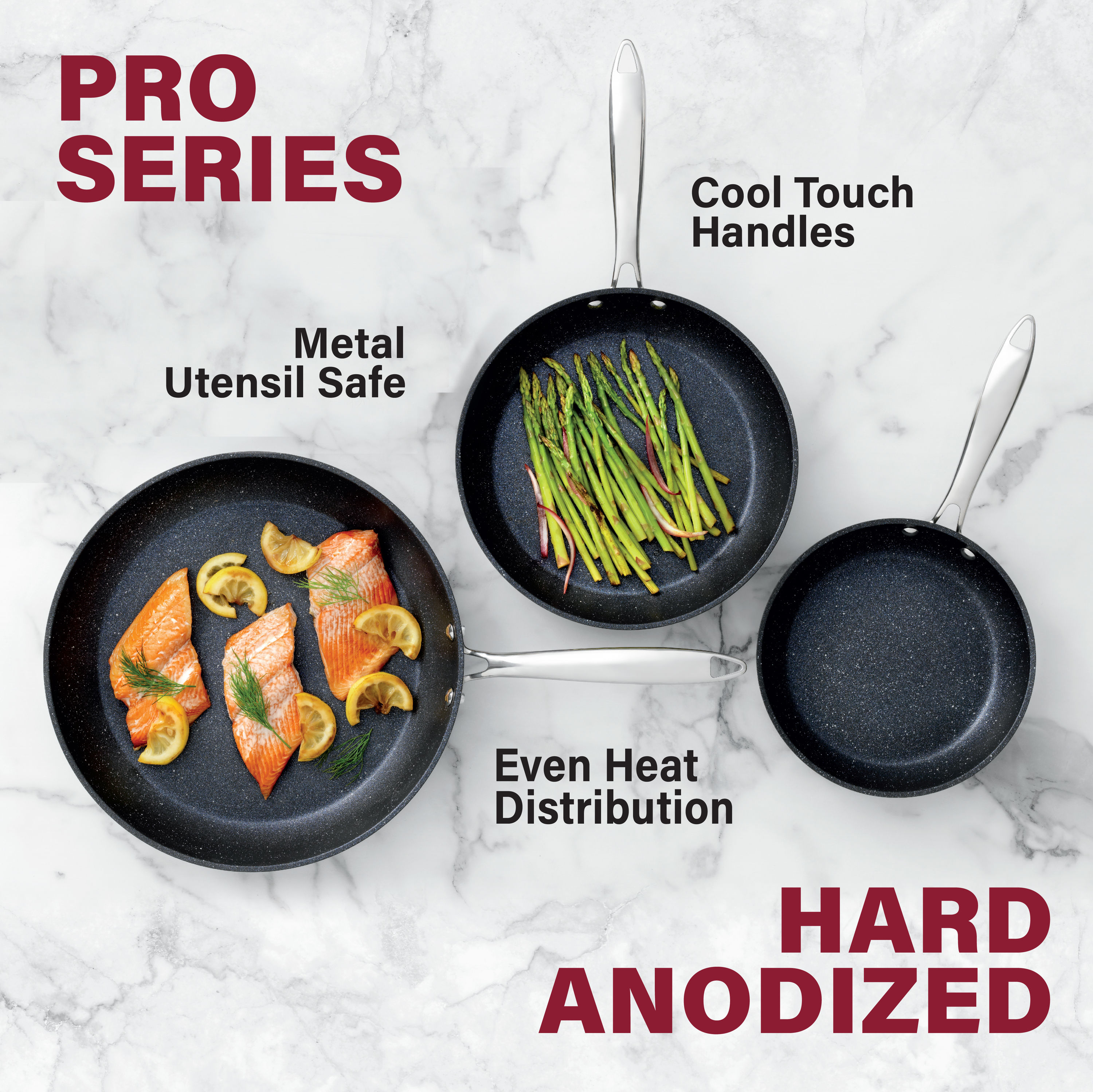 Granitestone Pro Hard Anodized 5 Piece Nonstick Cookware Set