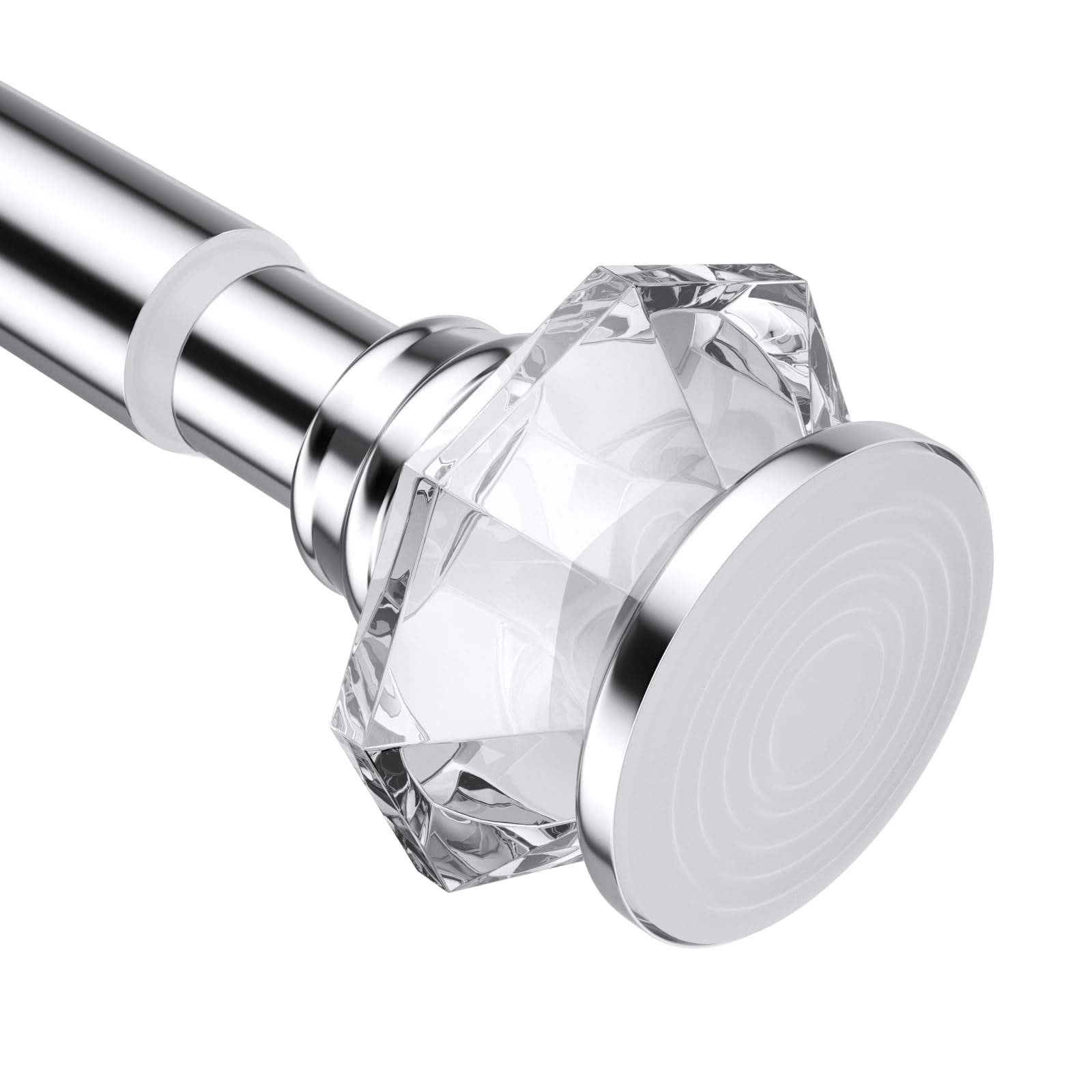 Aoibox  Spring Tension Shower Curtain Rod Adjustable 43 72 in No Drill Rust Proof Non Slip Rubber Pads in Chrome