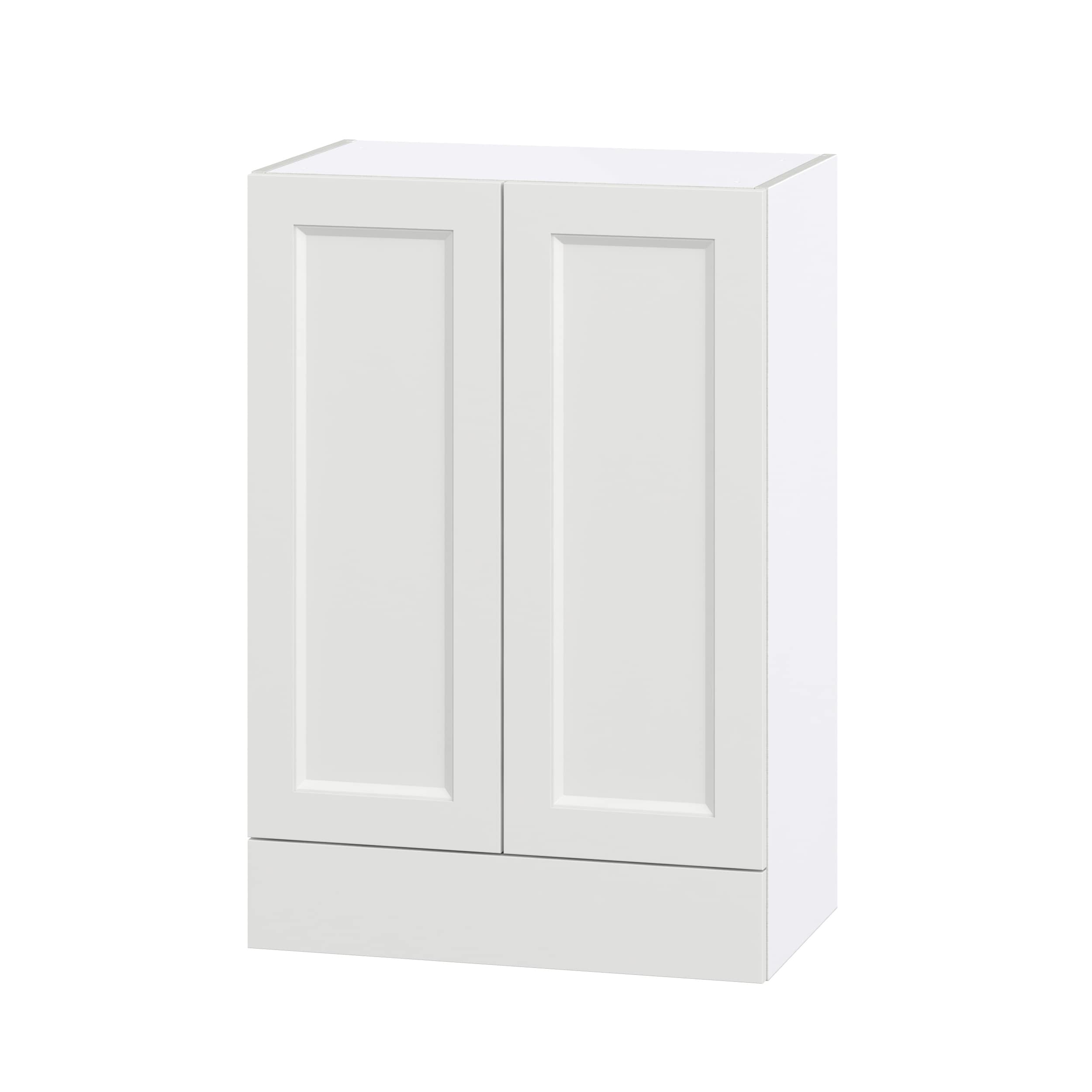 Hugo&Borg Riviera 24-in W x 40-in H x 14-in D Bright White 1-Drawer Wall Fully Assembled Cabinet (Recessed Panel Shaker Style)