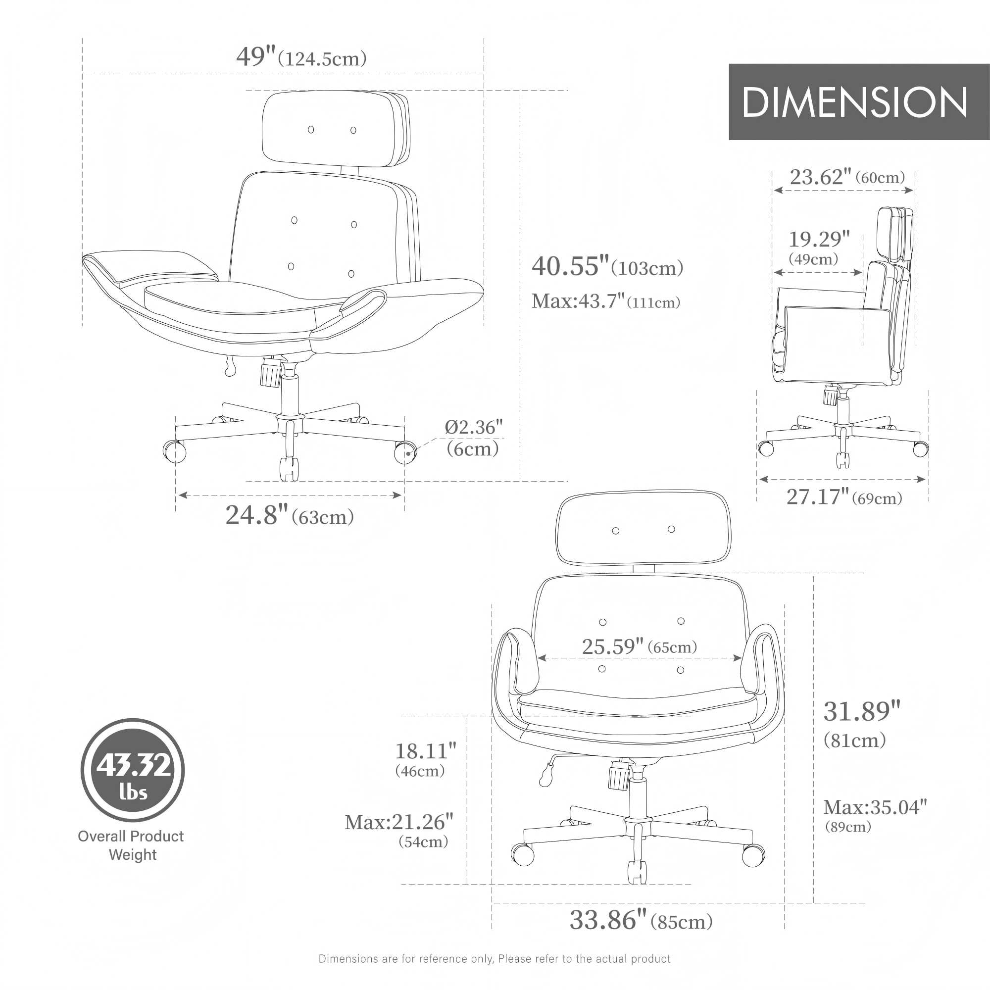 Maison Boucle LS-OFFICE-CHAIR-A3 Office-Chairs - View #3