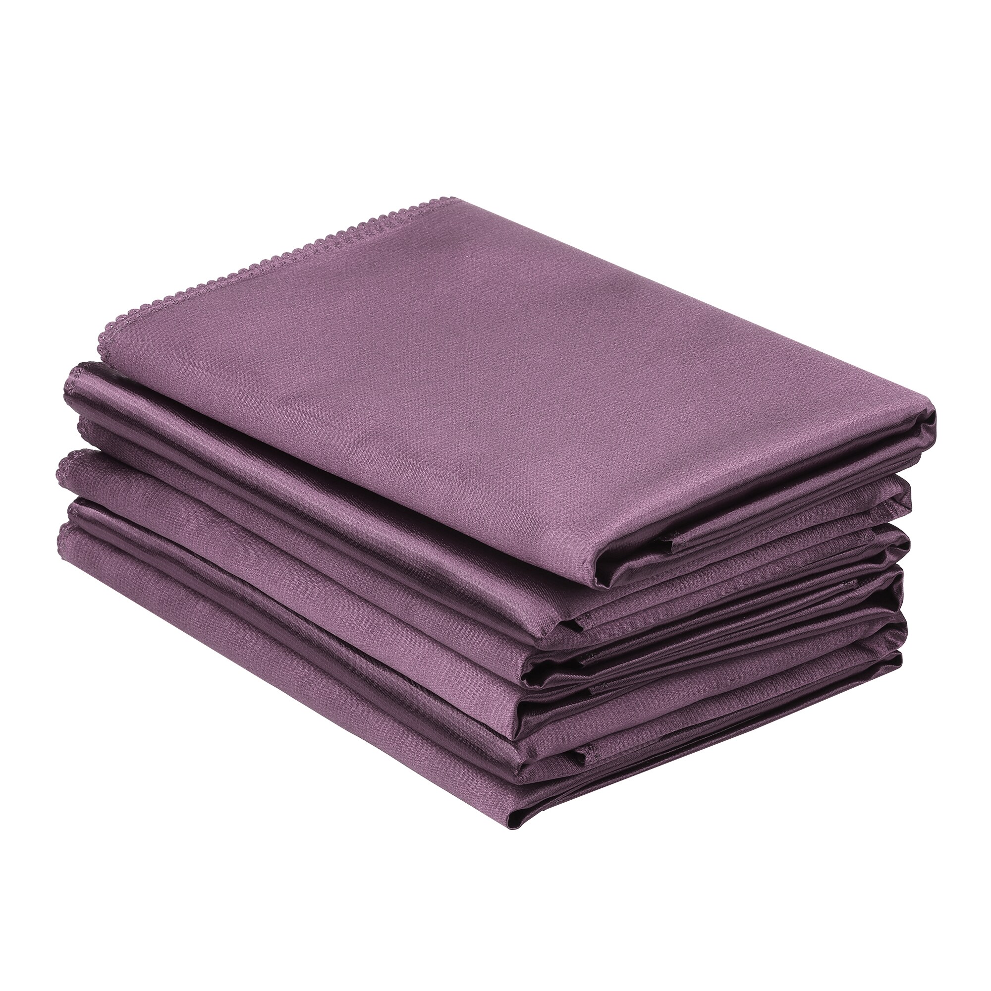 Unique Bargains 6pcs Satin Napkins Great Napkins for Dinner Birthday Party 20x20inch Dark Purple