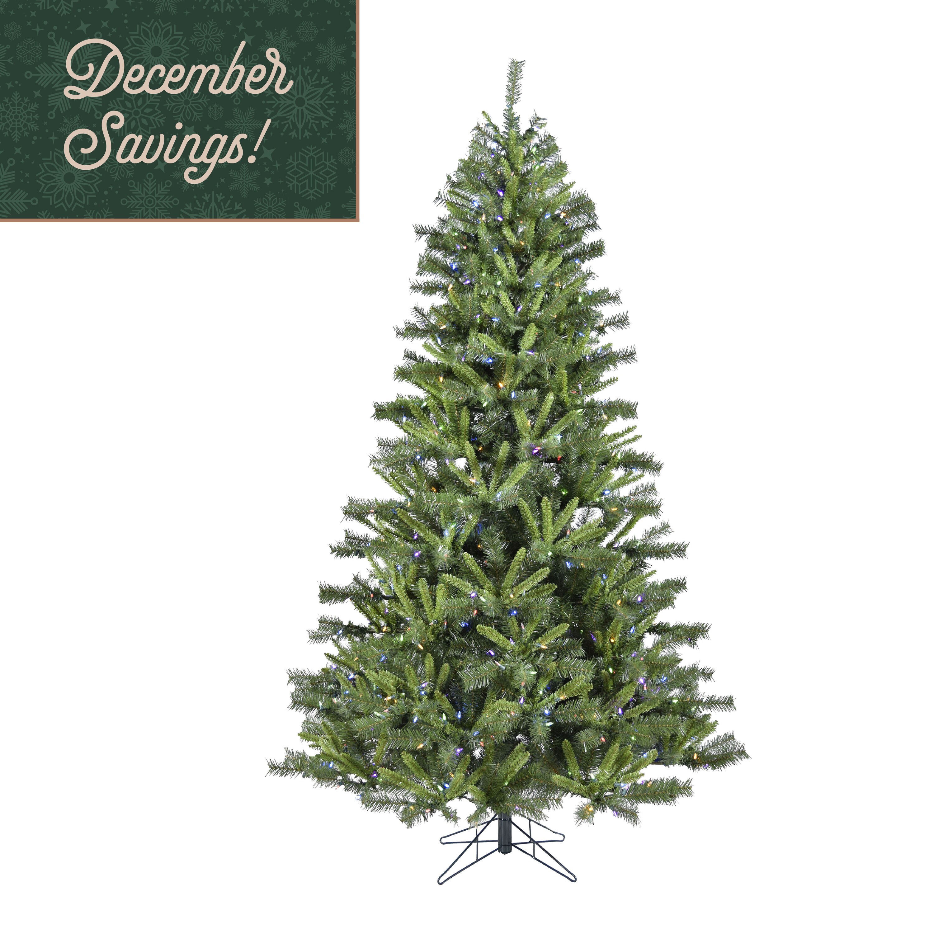 Christmas Time 7.5-ft Norway Pine Pre-lit Artificial Christmas