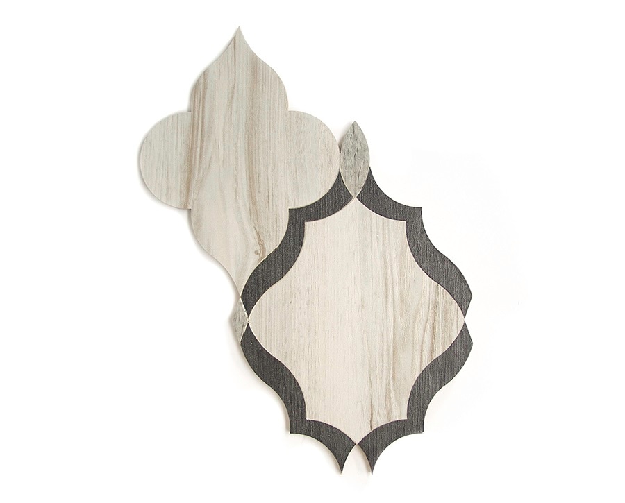 allen + roth CERMARAWJ Ceramic Graphite Glazed Ceramic Ogee Tile