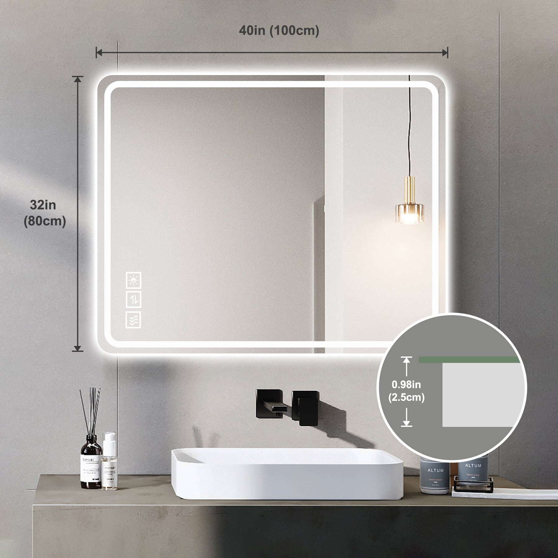 ToolCat SF1-7-YT Framed-Bath-Mirrors - View #7