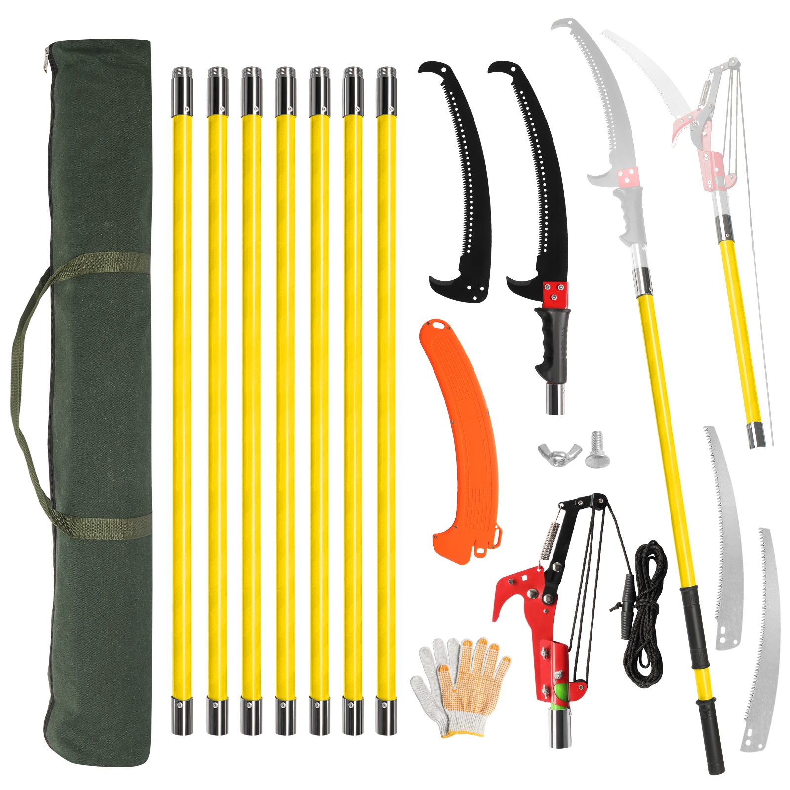 Outopee LO1G54000126 30-ft Extendable Pole Pruning Saw