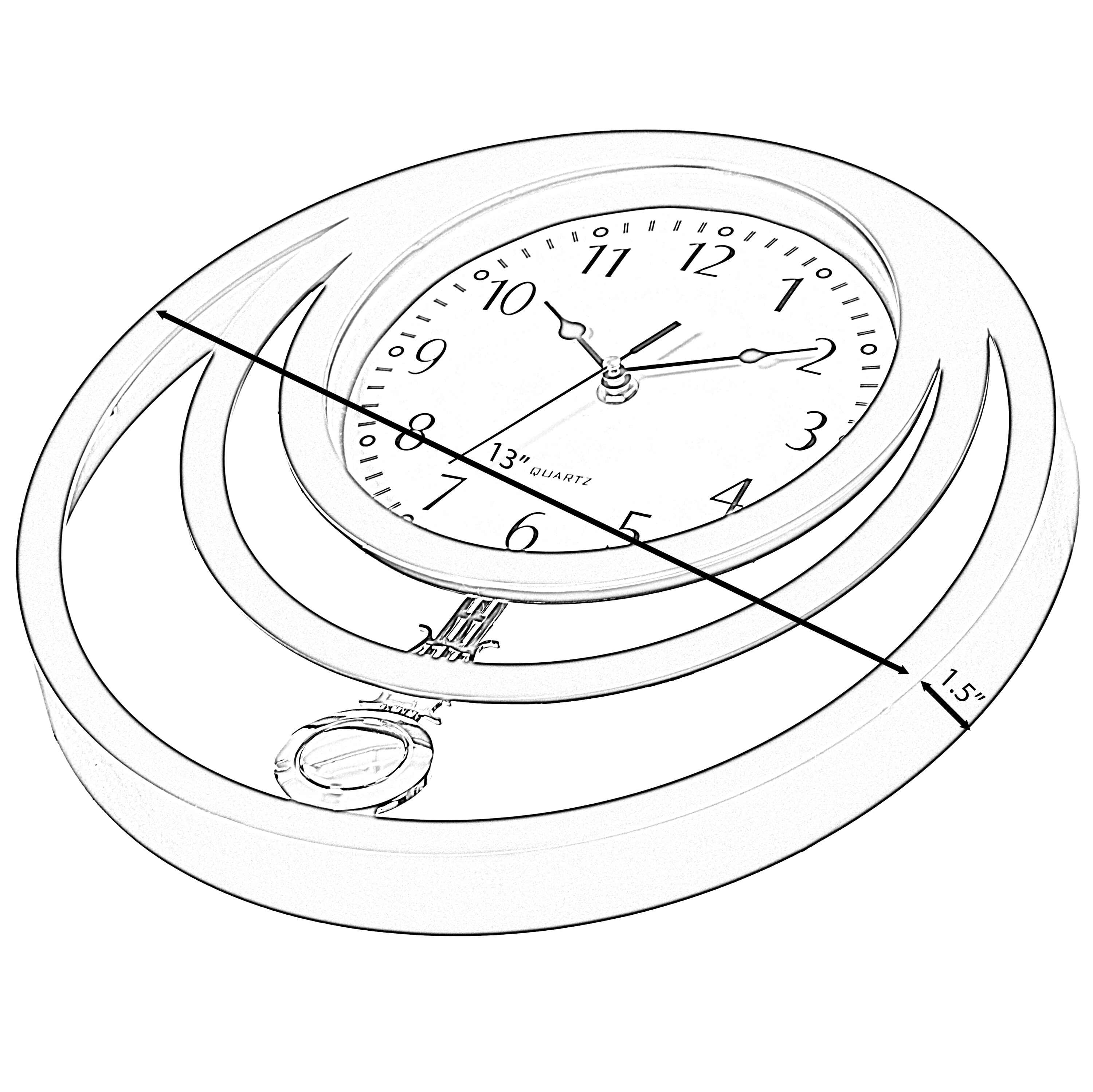 Clockswise QI004147.BK Indoor-Outdoor-Clocks - View #4