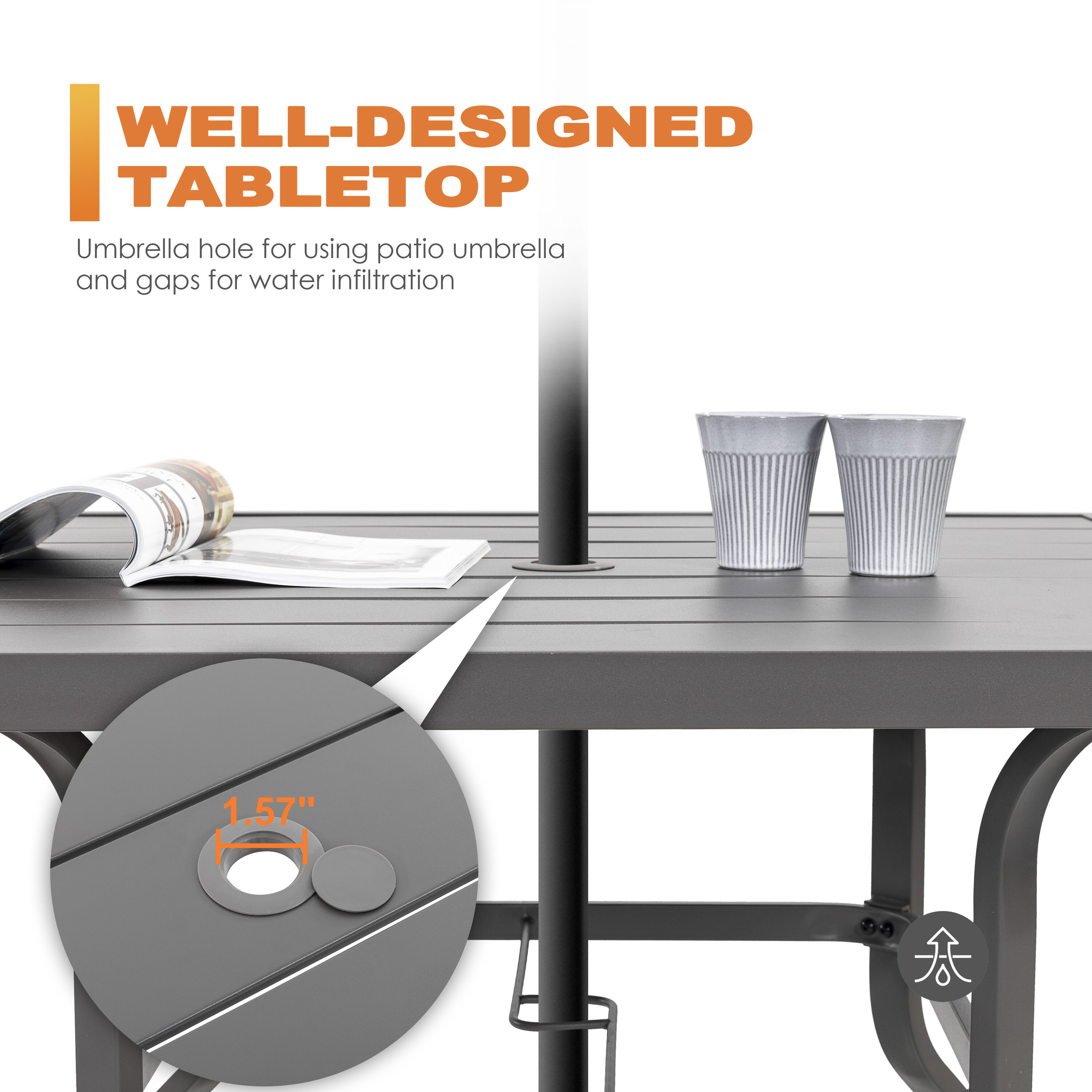 Nuu Garden TA102GR Patio-Tables - View #5