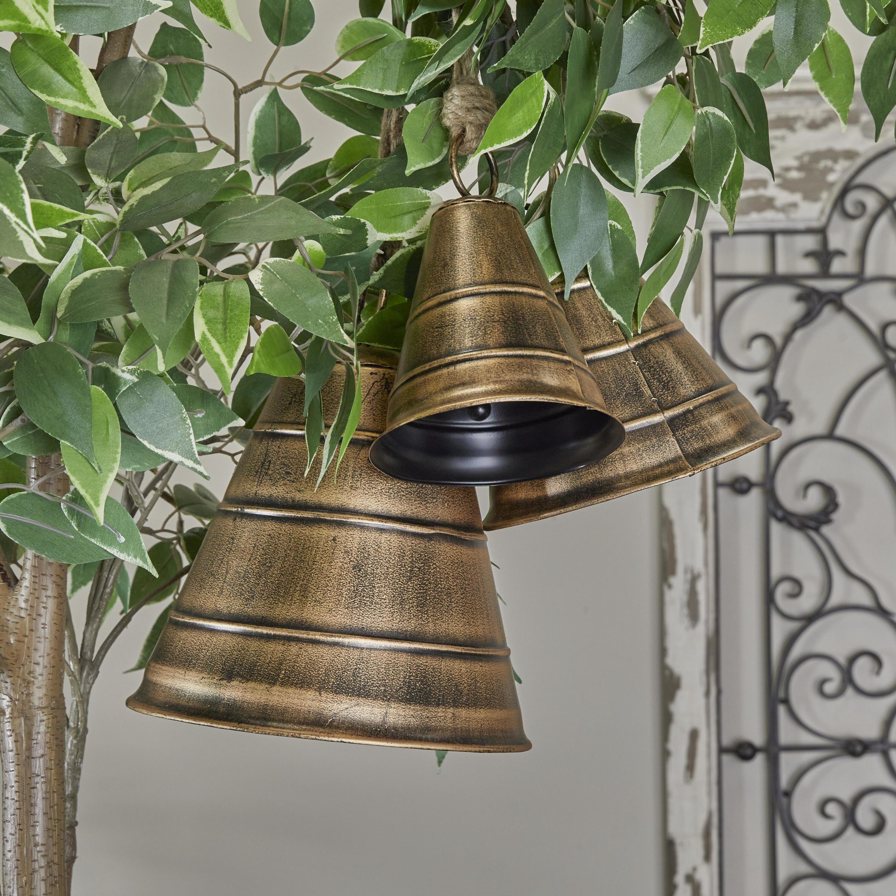 Grayson Lane 78141 3 -Pack Copper Metal Rustic Decor set