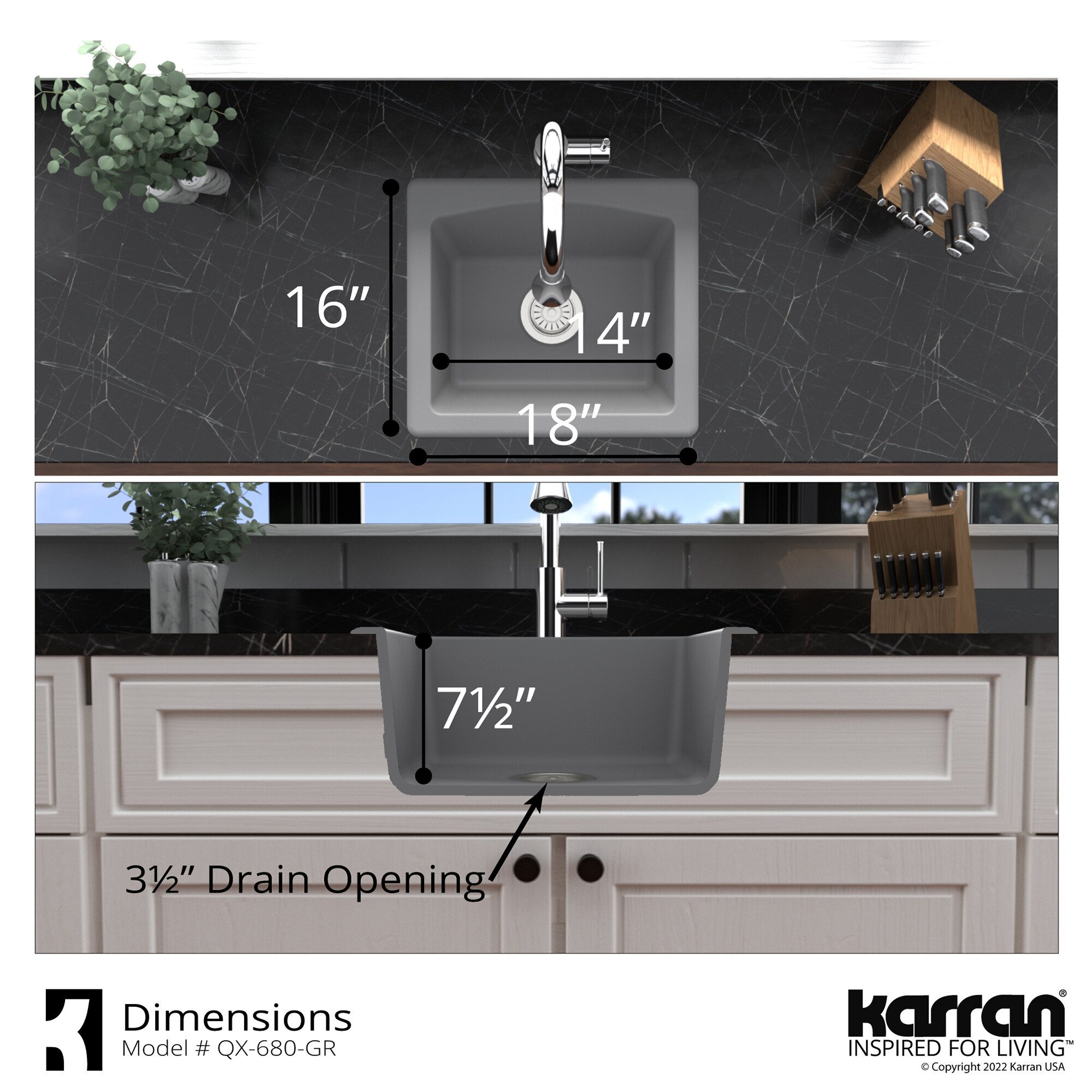 Karran QX-680-GR Kitchen-Sinks - View #6