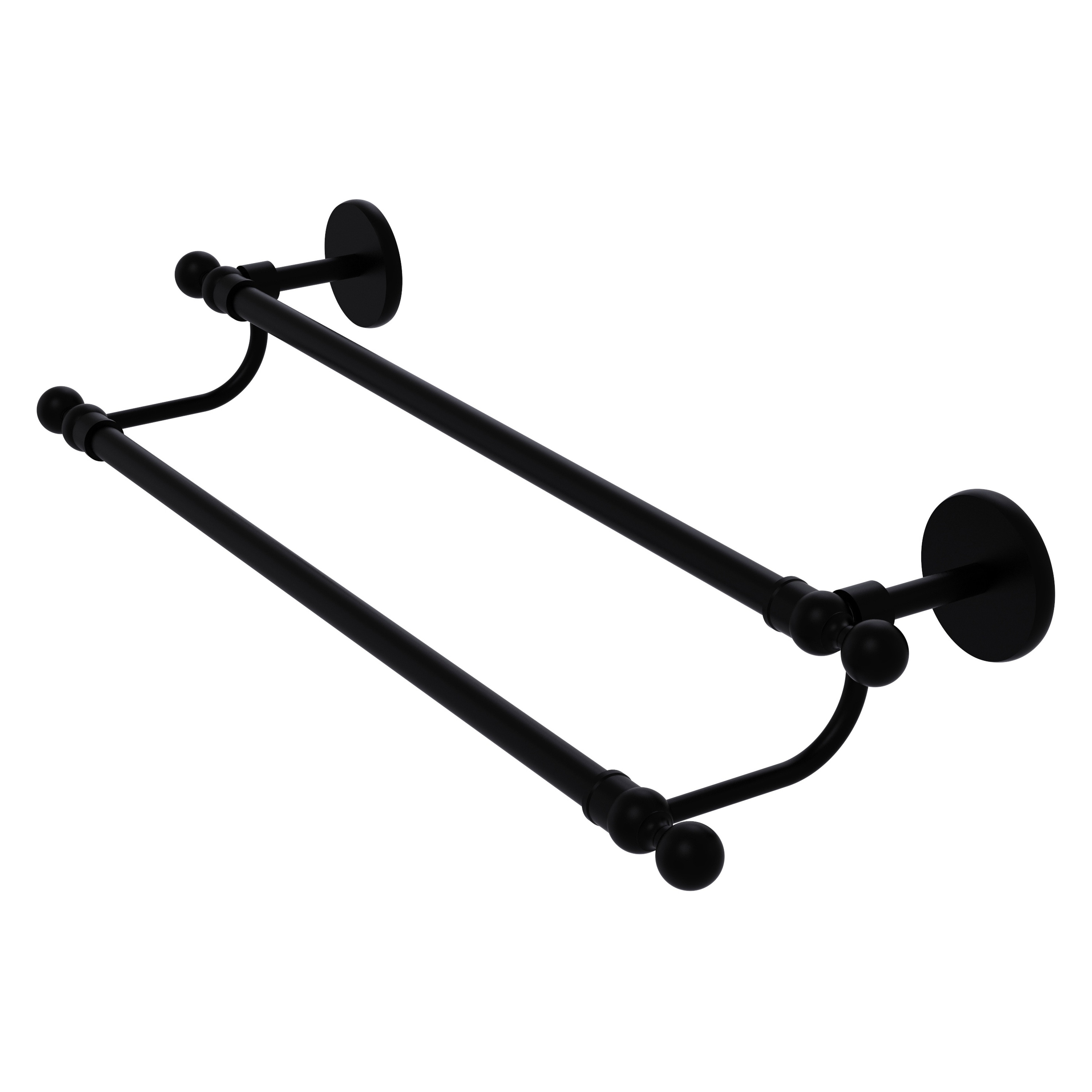 Allied Brass 1072/30-BKM Skyline 30-in double Matte Black Wall mount Double Towel Bar