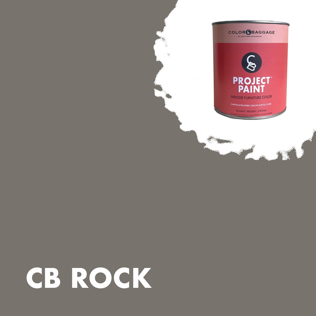 Color Baggage ROCK-PIF-SAT-Q Project Paint Indoor Satin Rock ( 1-quart )