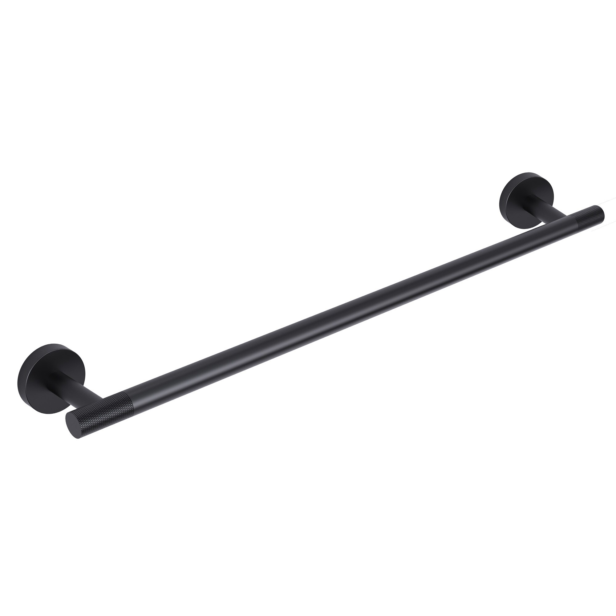 EVERSTEIN  23.6-in Matte Black Wall-mount Single Towel Bar Stainless Steel