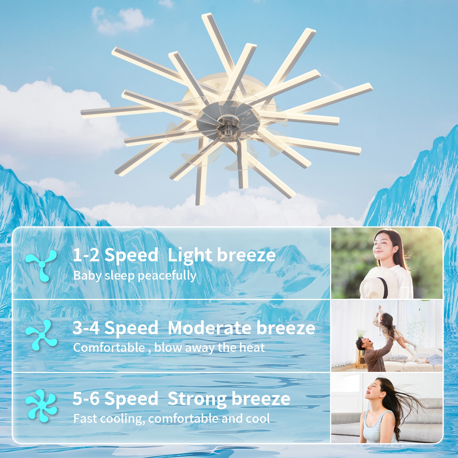 WELLFOR VTZEL47ORB Ceiling-Fans - View #8