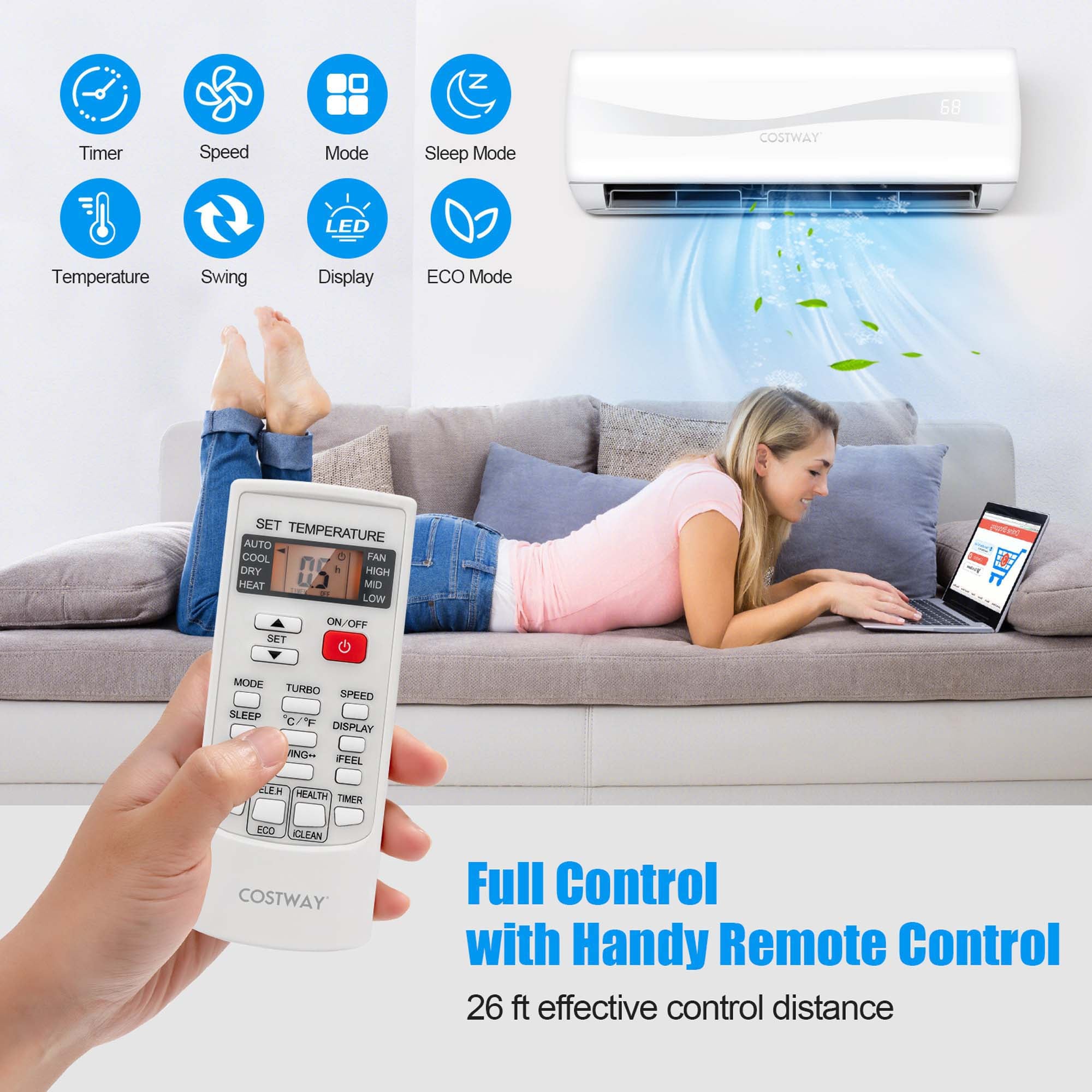 Costway LWS00229 Wall-Air-Conditioners - View #6