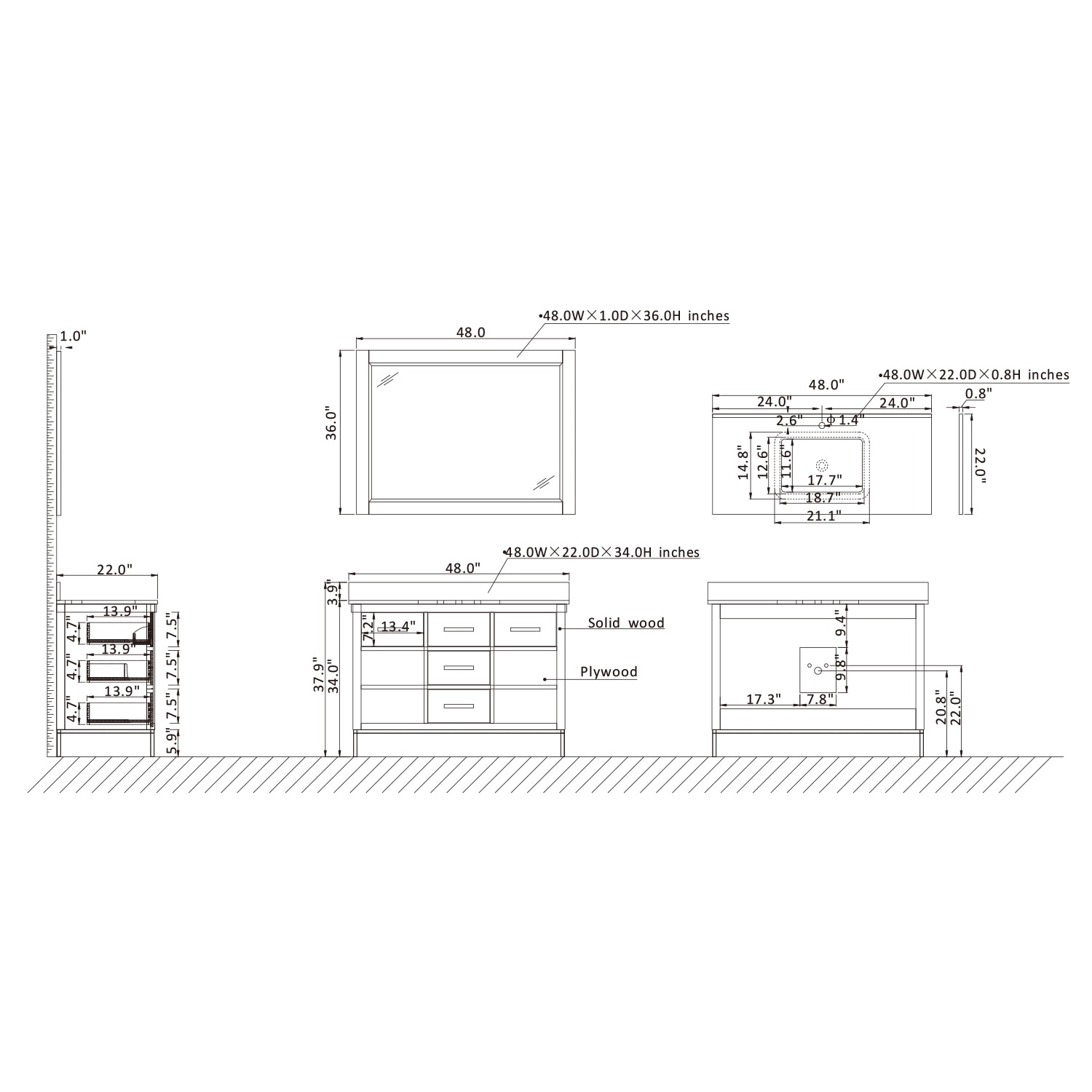 Altair 545048-BO-AW Bath-Vanity-Combo - View #10