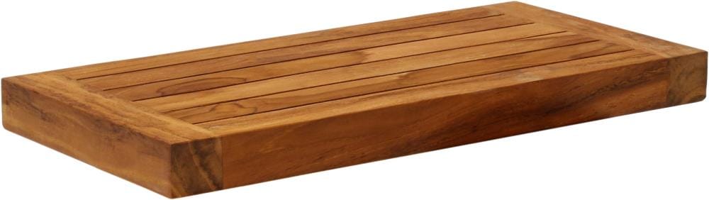 AquaTeak Teak Oil Wood Floating Shelf 18-in L x 9-in D