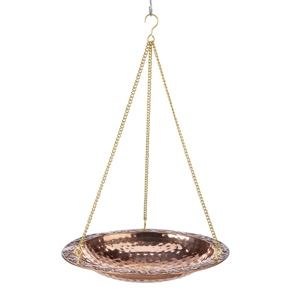 Good Directions Hanging Birdbath 21-in Copper Metal Birdbath Bowl