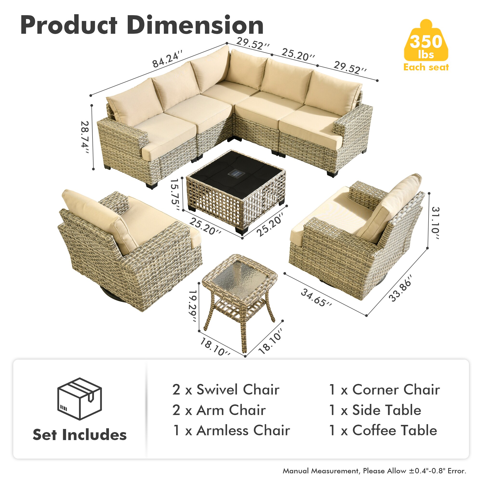 XIZZI XITBS609C4-RC3 Patio-Sofas-Daybeds - View #9