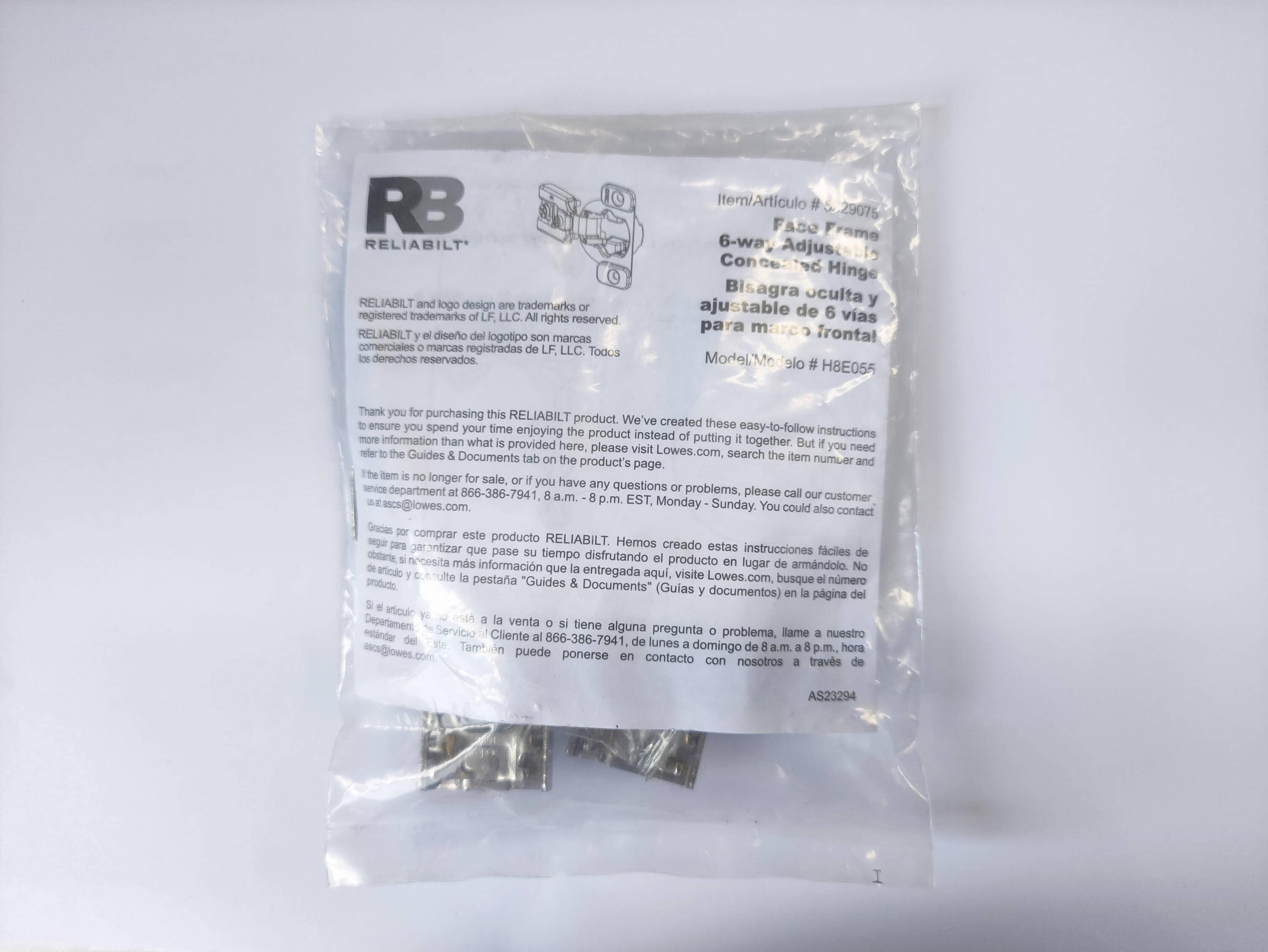 RELIABILT H8E055 Cabinet-Hinges - View #6