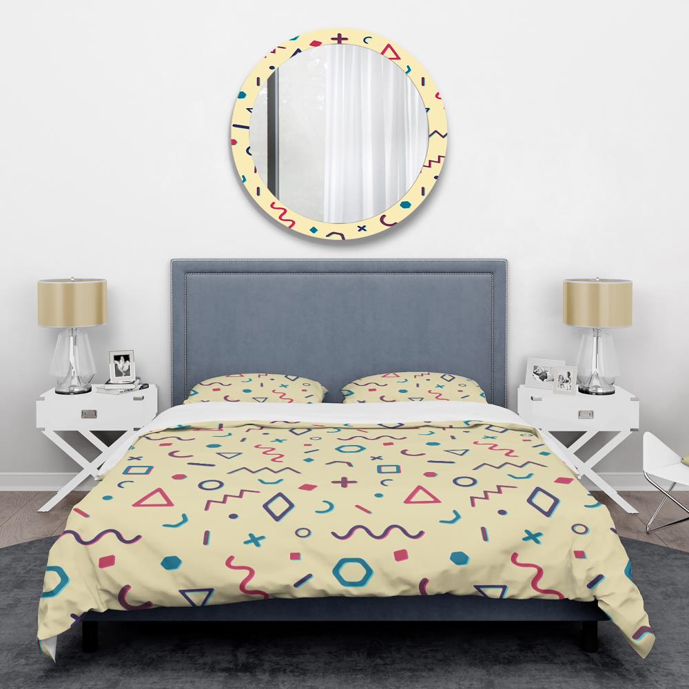 Designart BED24278-T 3 -Piece Yellow Twin Duvet cover Set