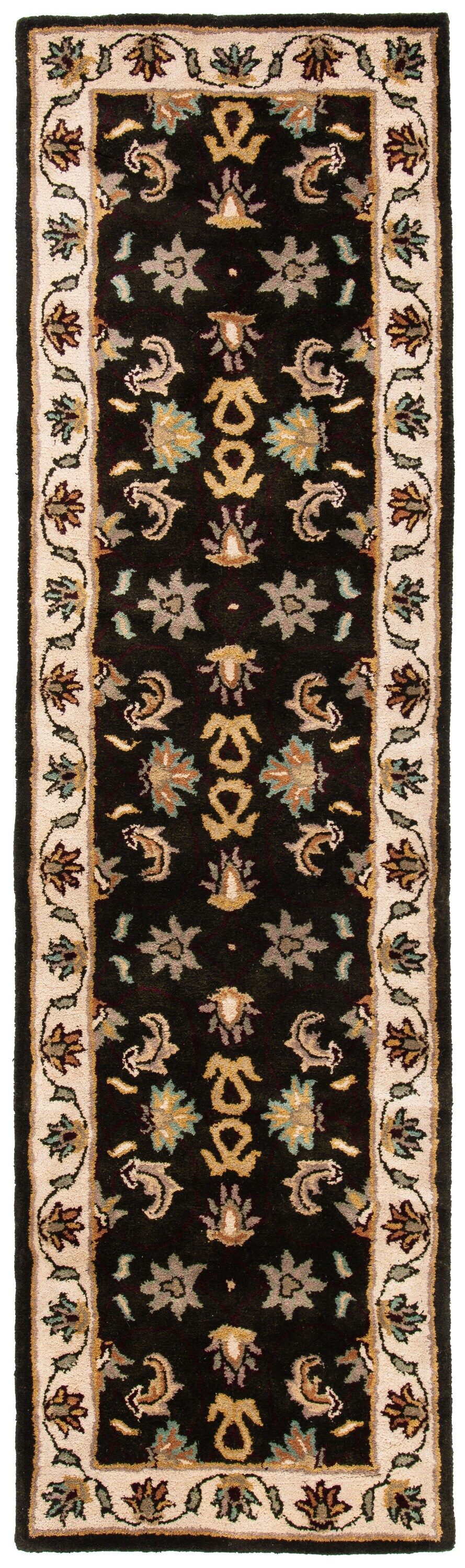 Safavieh Heritage Bhilai 2 x 8 Black/Ivory Indoor Floral/Botanical Oriental Handcrafted Runner