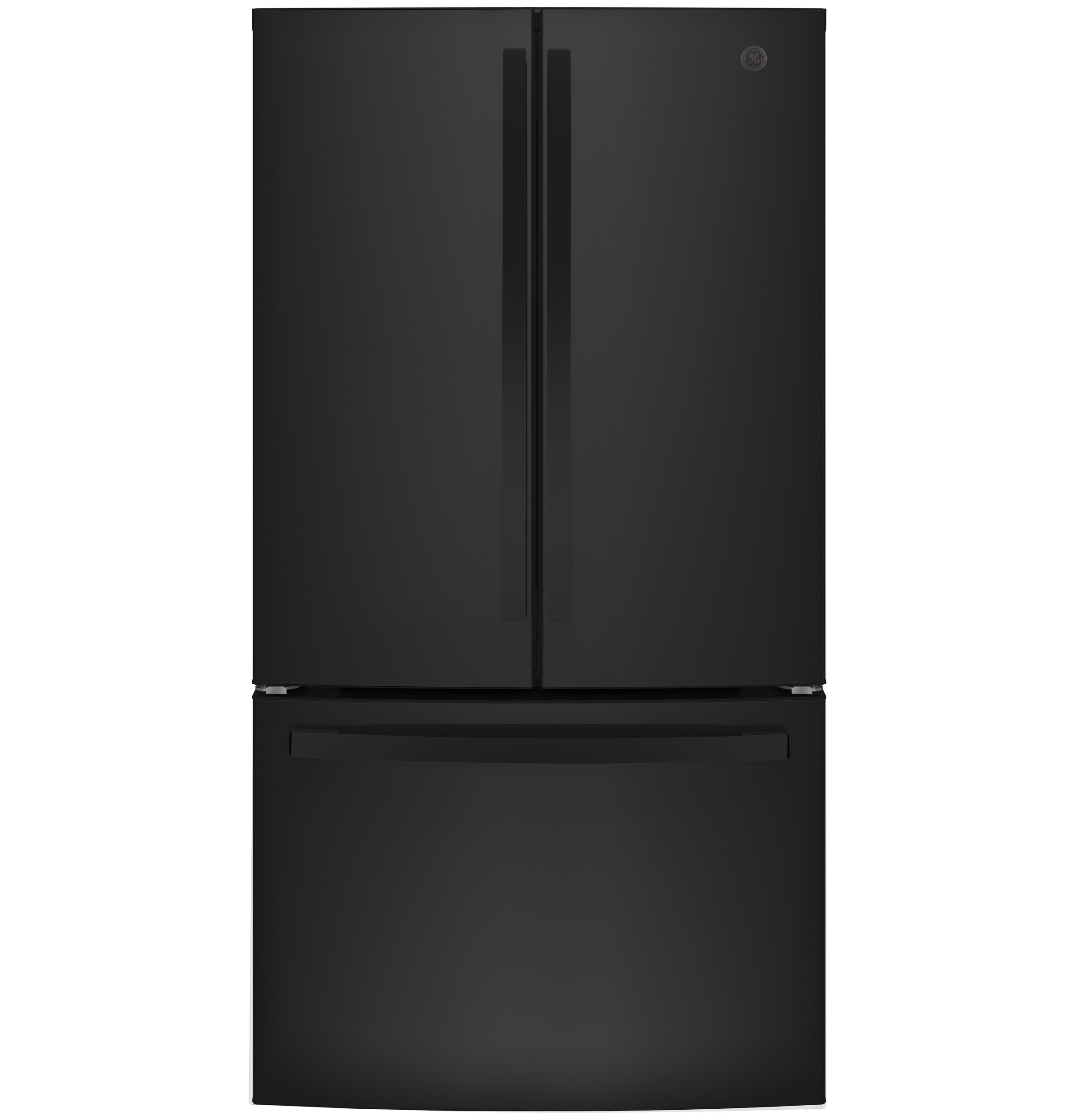 GE 27-cu ft French Door Refrigerator with Ice Maker and Water dispenser (Black) ENERGY STAR