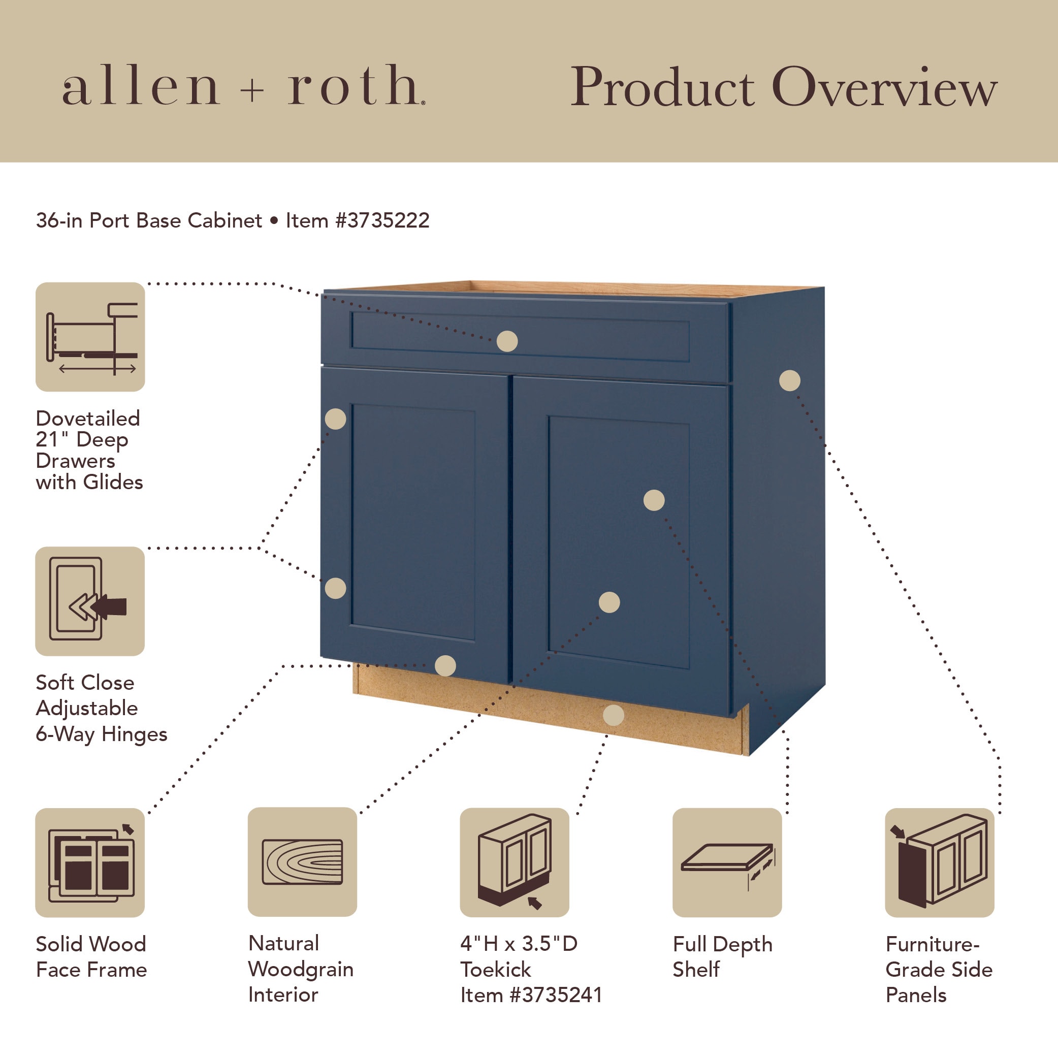 allen + roth 20807NV Cabinets-Kitchen - View #15