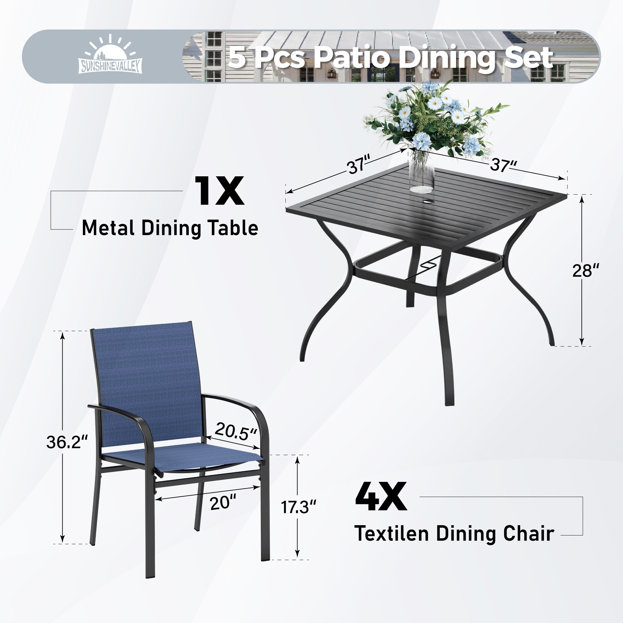 Sunshine Valley TC7-PV305-048-01-N Patio-Dining-Sets - View #7
