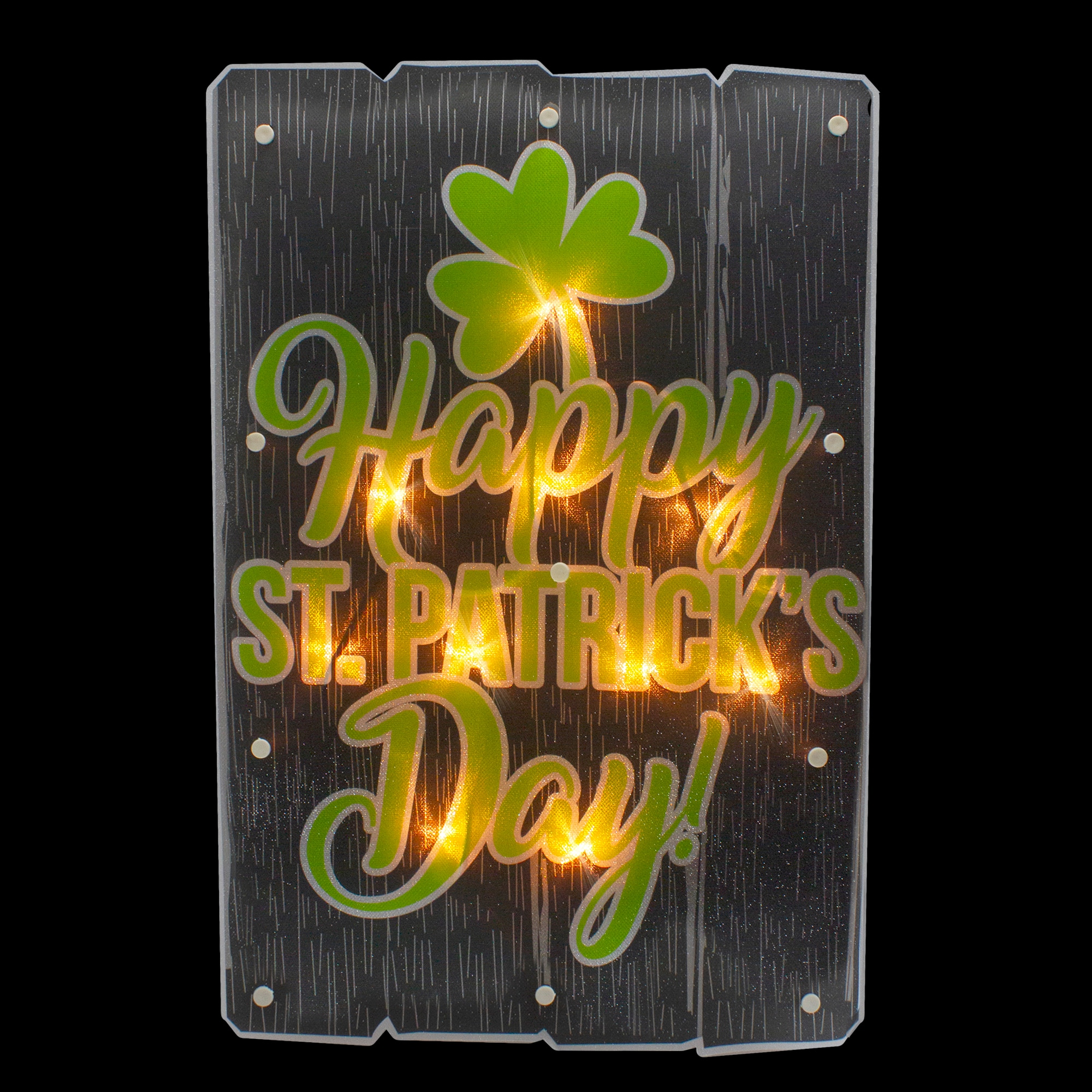 Northlight 34175103 17-in H Lighted St. Patrick's Day Window cling