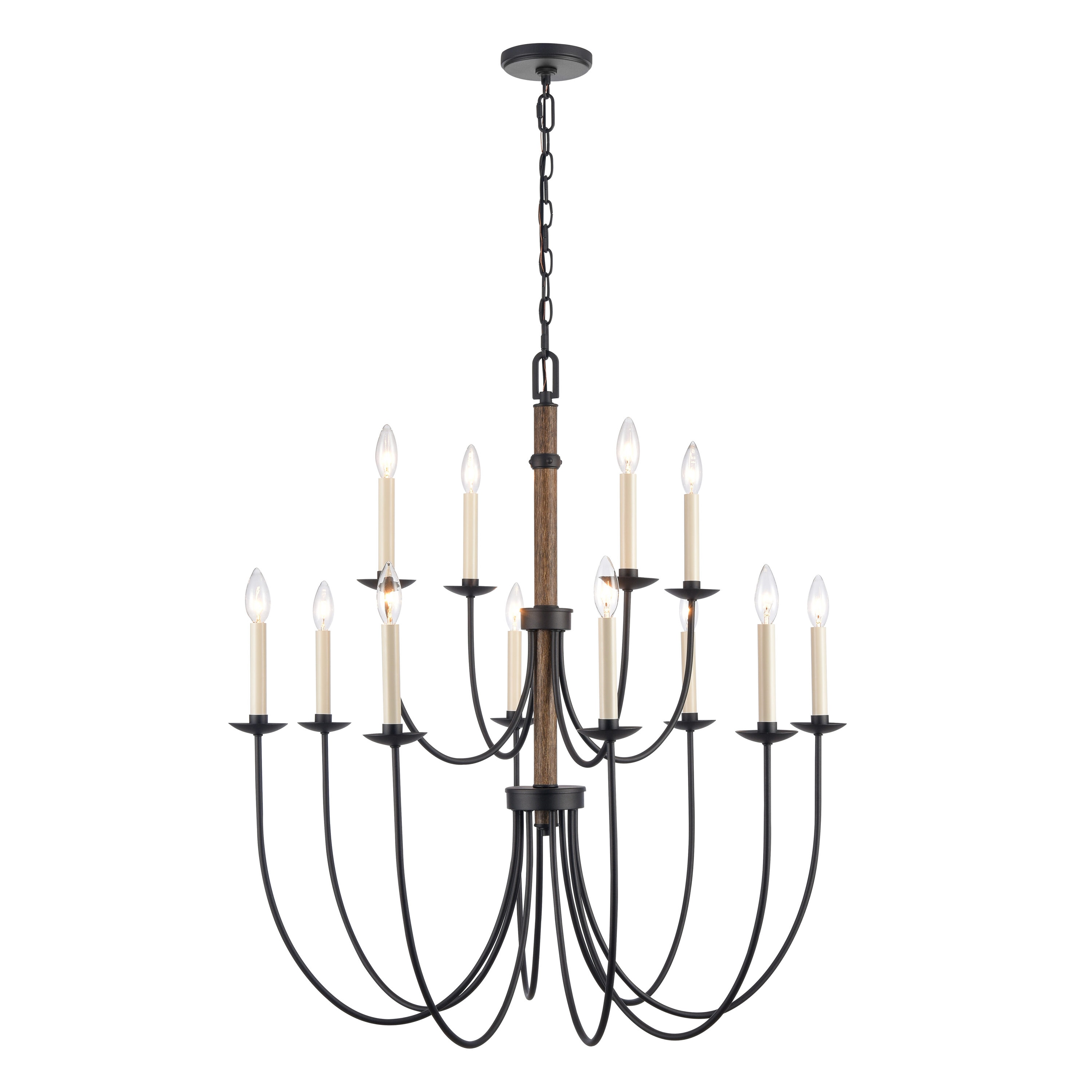 Westmore by ELK Lighting LW-202302010204 Willow Black Transitional For Use in Bedrooms, Dining Rooms, Foyers, Living Rooms Chandelier