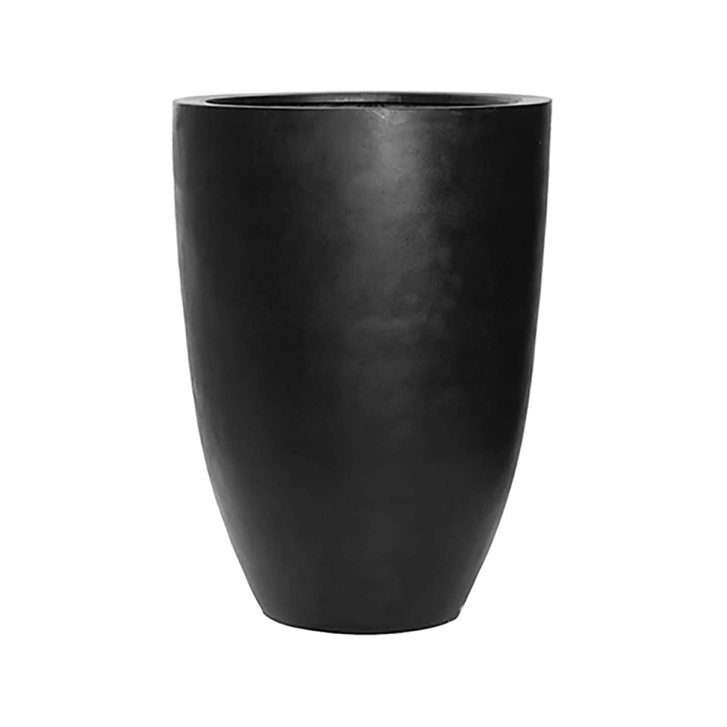 Vasesource OXFORD285BL Round 28.0-in W Medium Black Cement Indoor/Outdoor Planter