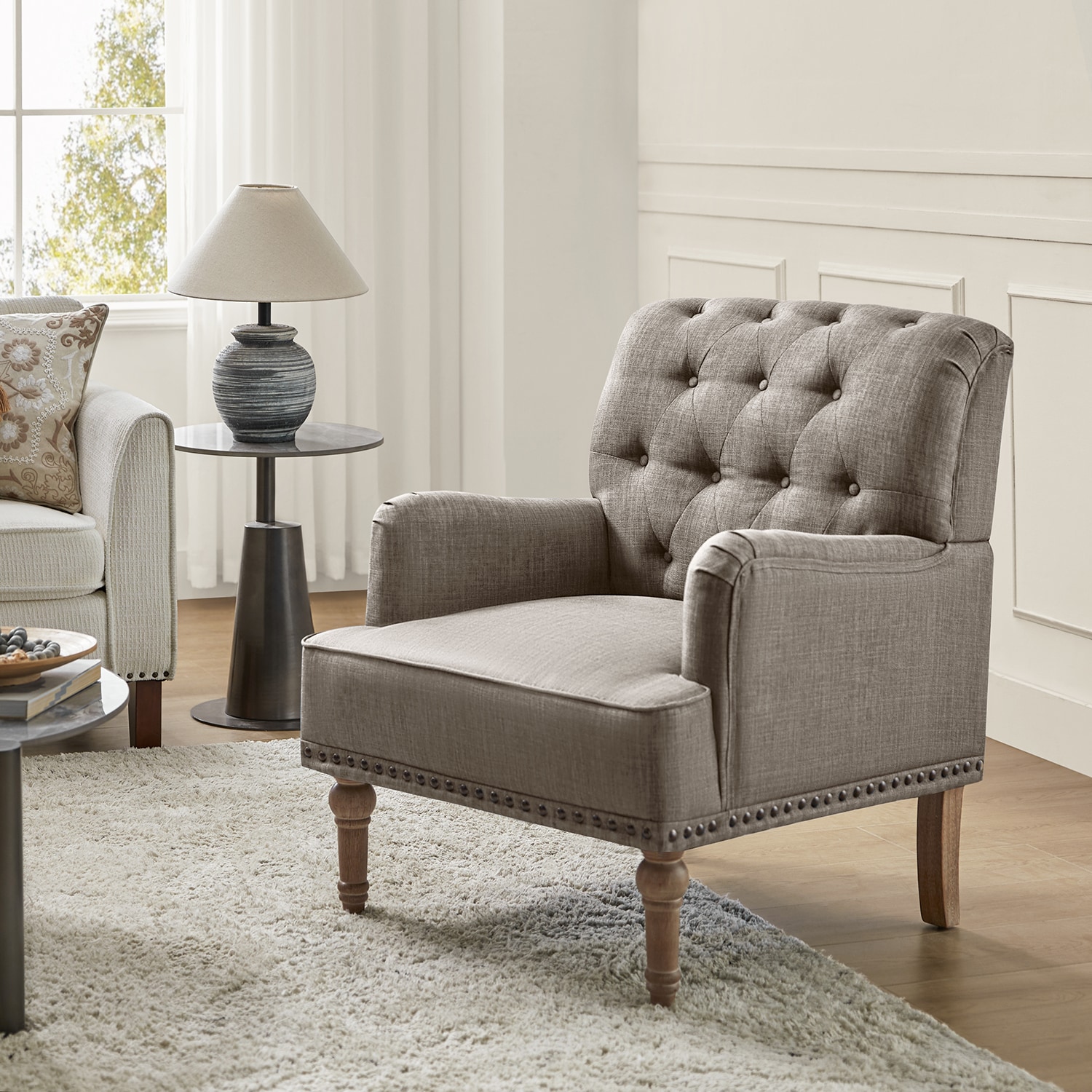 14 Karat Home CHM0384-GREY Casual GREY Accent Chair