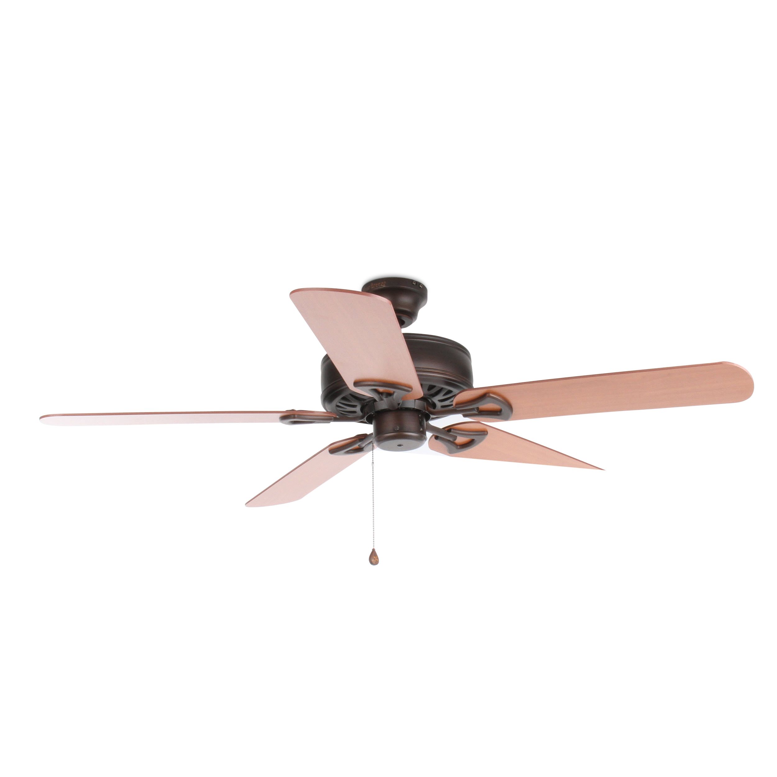 Harbor Breeze Indoor Ceiling Fan 5 Blades Wicker Inlay Cherry Finish Item 124596