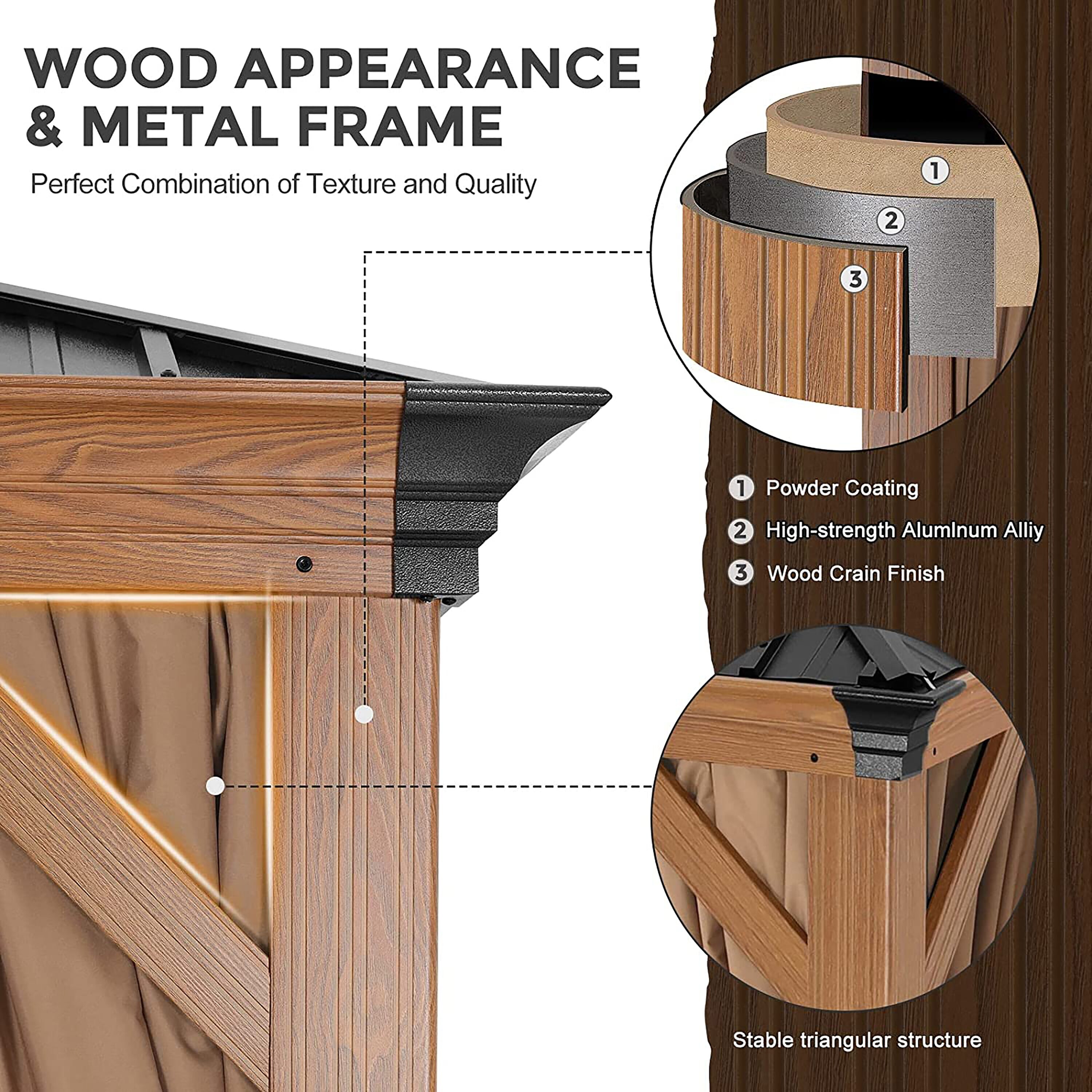 ABCCANOPY DR1212-WL Wood-Resin-Gazebos - View #2